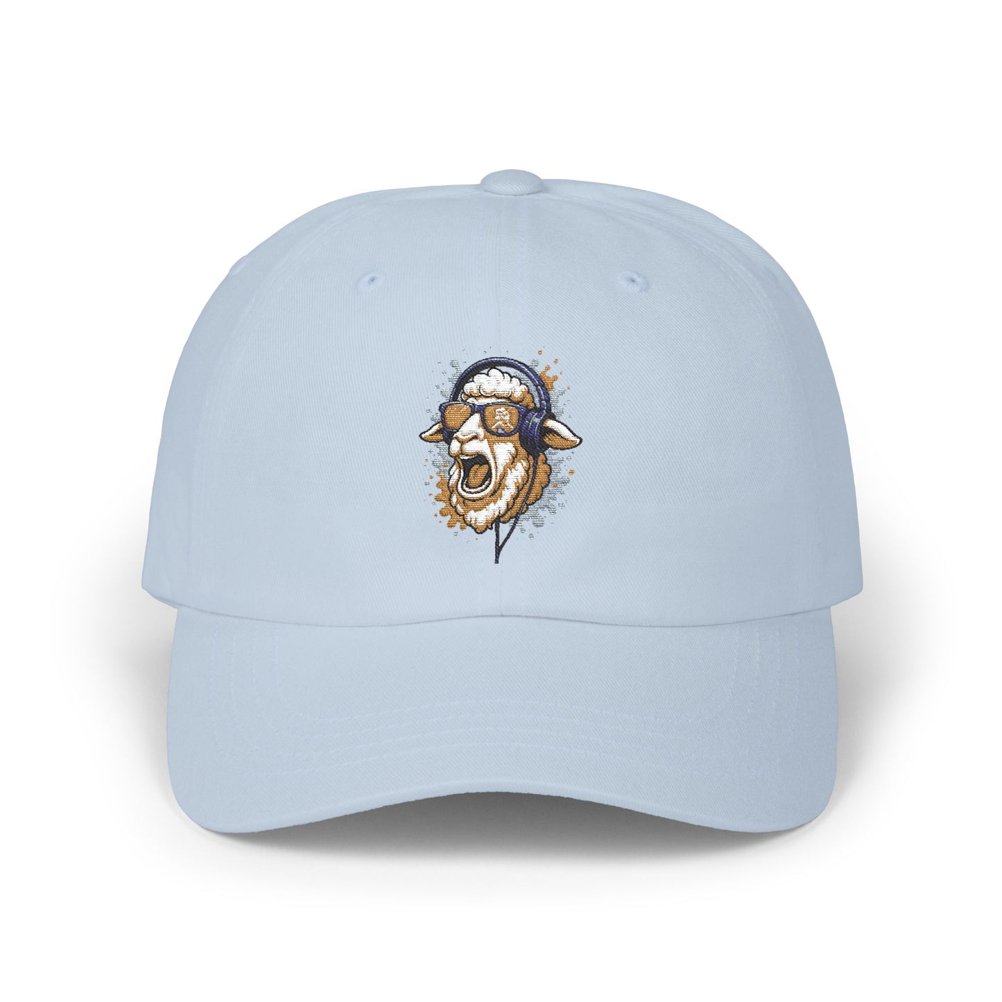 Lustige Schaf Cap – Unisex Basecap mit Kopfhörer-Schaf & Sonnenbrille – Coole Musik Snapback für Tierfreunde & Festival-Fans