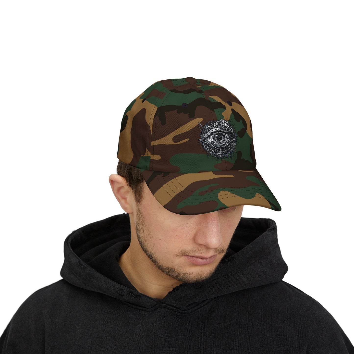 Biomechanisches Auge Cap – Cyberpunk Kappe mit Zahnrädern & Kabeln | Verstellbare Unisex Techwear Basecap