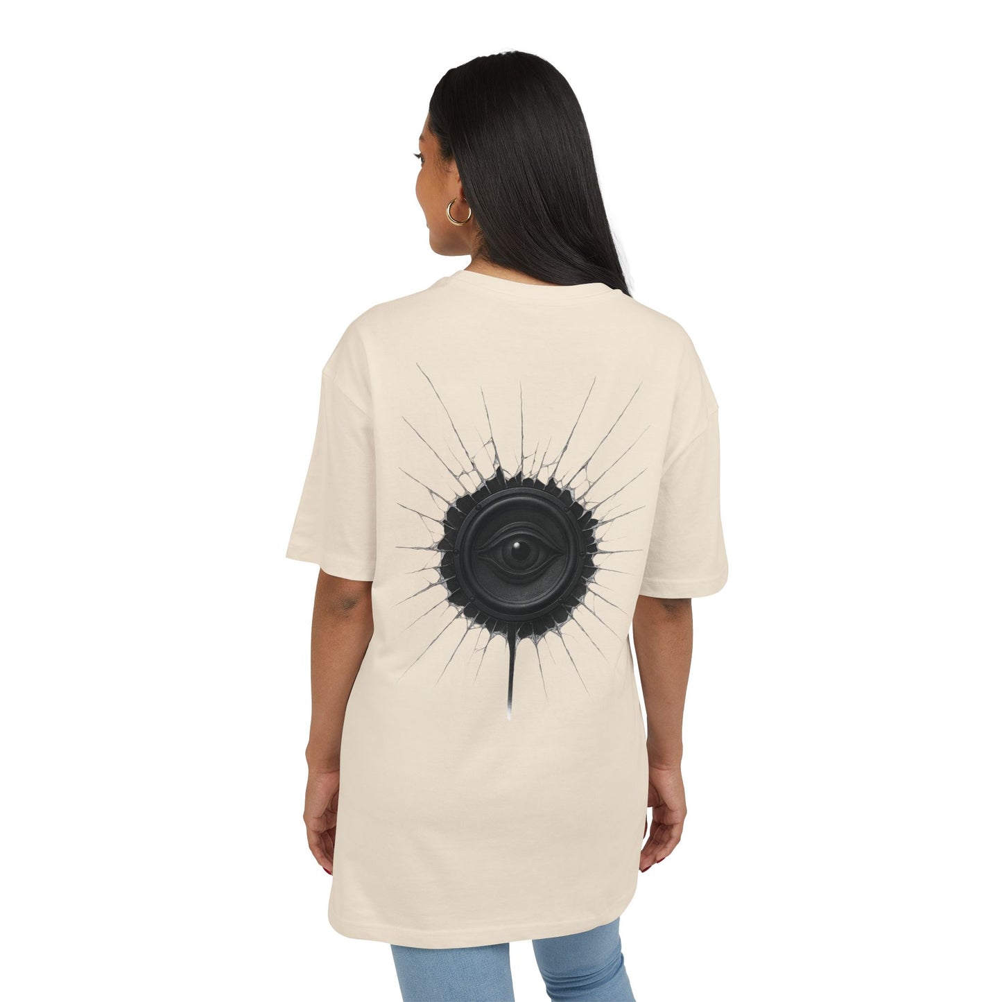 Surreal Sound T-Shirt – Lautsprecher mit Auge Design im Black & White Look – Unisex Streetwear für Musik- & Kunstfans
