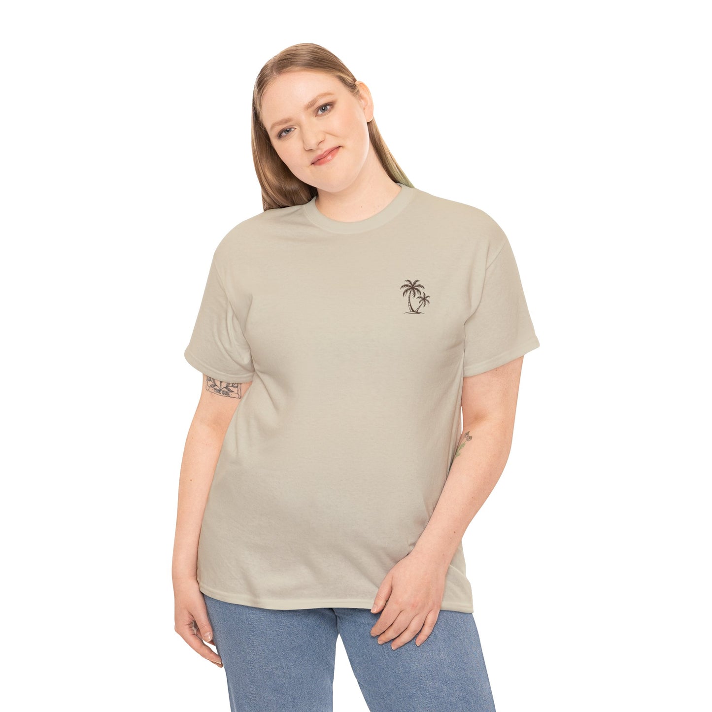 Palmen T-Shirt Unisex – Sommerliches Strandmotiv im Boho Look | Tropisches Design aus 100 % Baumwolle