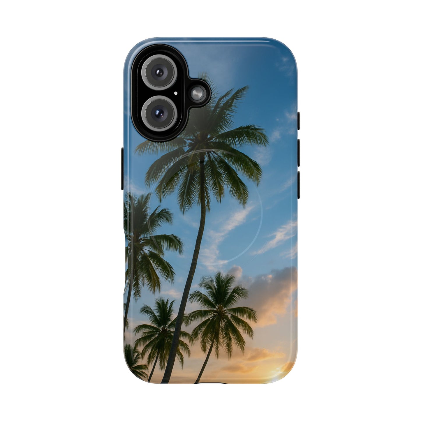 Tropische Sonnenuntergang Handyhülle mit Palmen – Sommer Vibes Case für iPhone & Android | Tropisches Strandmotiv