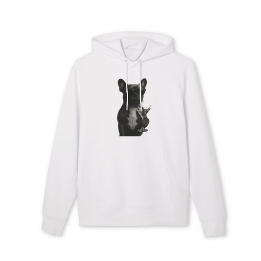 French Bulldog Hoodie (Brustprint) – Lustiger Kapuzenpullover mit Hund & Sonnenbrille – Unisex Streetwear mit Tiermotiv