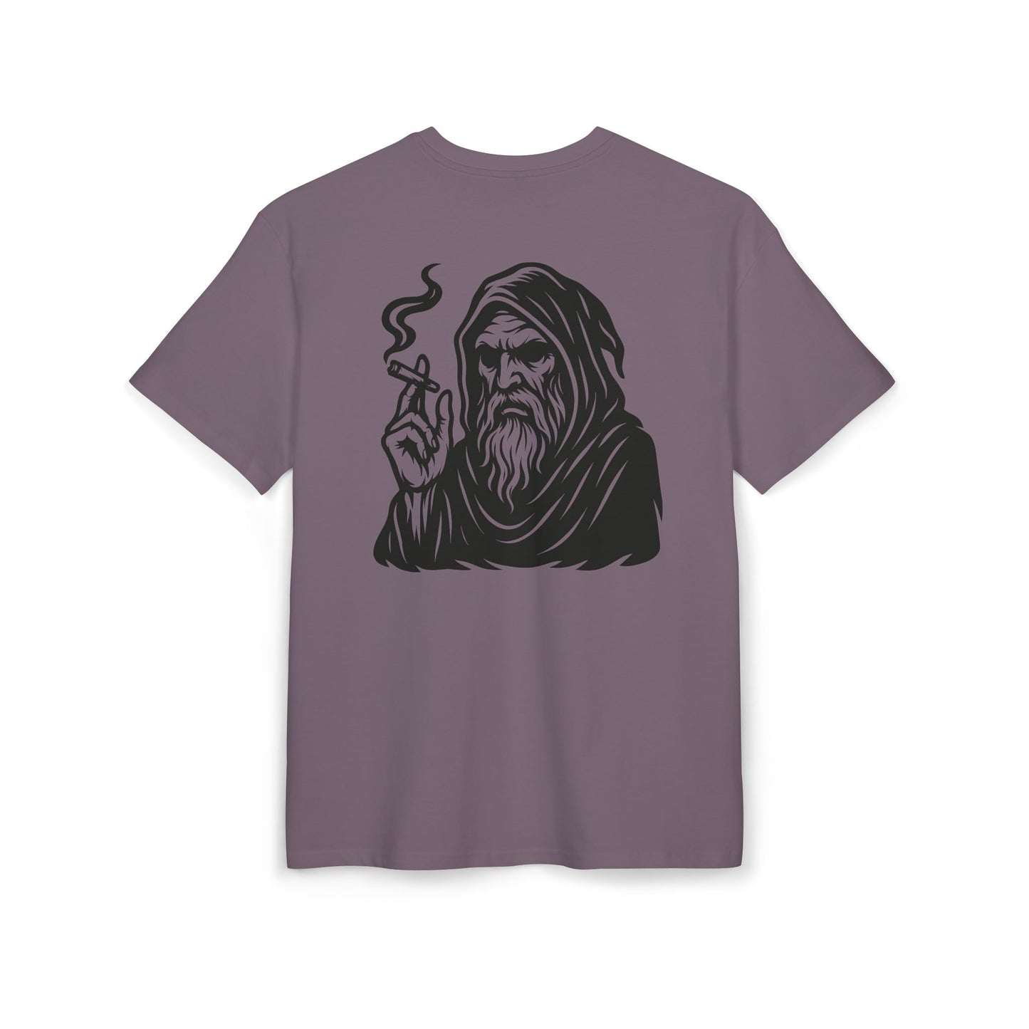 Mystic Wizard T-Shirt (Rückenprint)– Dunkler Magier mit Zigarre Motiv – Gothic Streetwear für Männer & Frauen