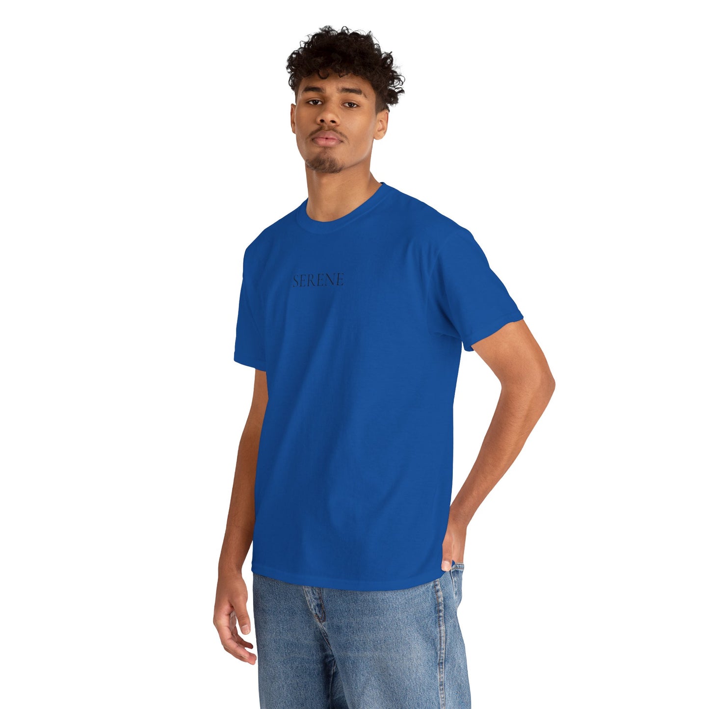 SERENE T-Shirt (Brustprint) – Unisex Heavy Cotton Tee | Nachhaltige Streetwear aus 100% Baumwolle
