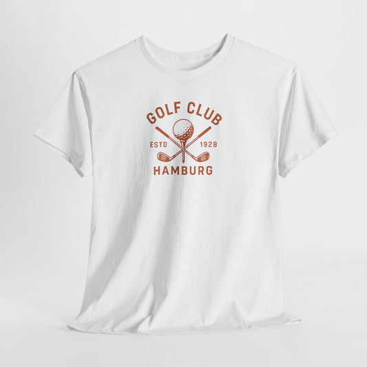 Vintage Golf Club Hamburg T-Shirt (Brustprint) – Estd. 1928 Retro Golfshirt für Herren & Damen