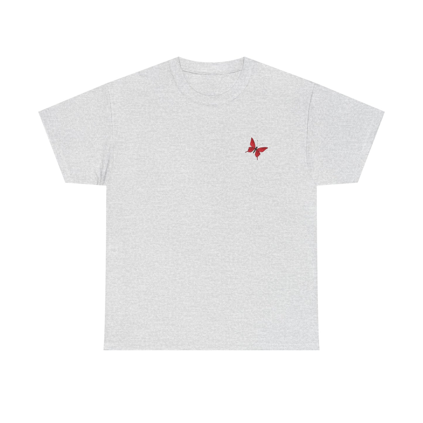 Roter Schmetterling T-Shirt Unisex – Ausdrucksstarkes Butterfly Design | Natur-inspiriertes Baumwollshirt für Damen & Herren