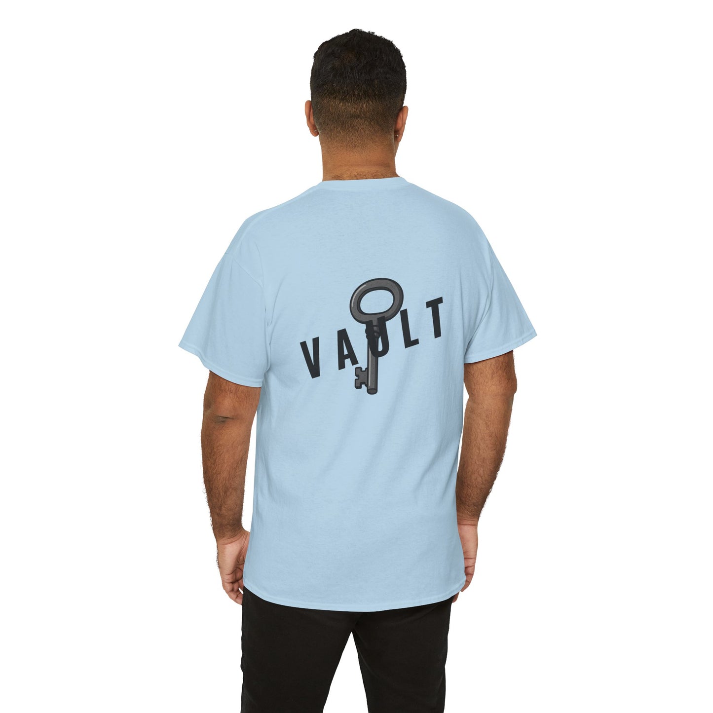 VAULT T-Shirt mit Schlüssel-Design (Rückenprint) – Unisex Heavy Cotton Tee | Nachhaltige Streetwear aus 100% Baumwolle