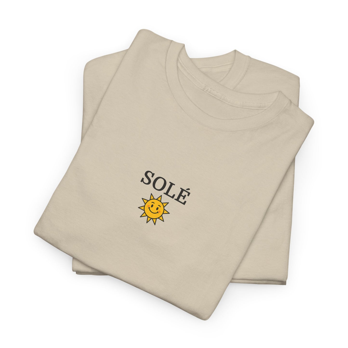 SOLÉ T-Shirt (Brustprint) – Unisex Heavy Cotton Tee | Nachhaltige Streetwear aus 100% Baumwolle