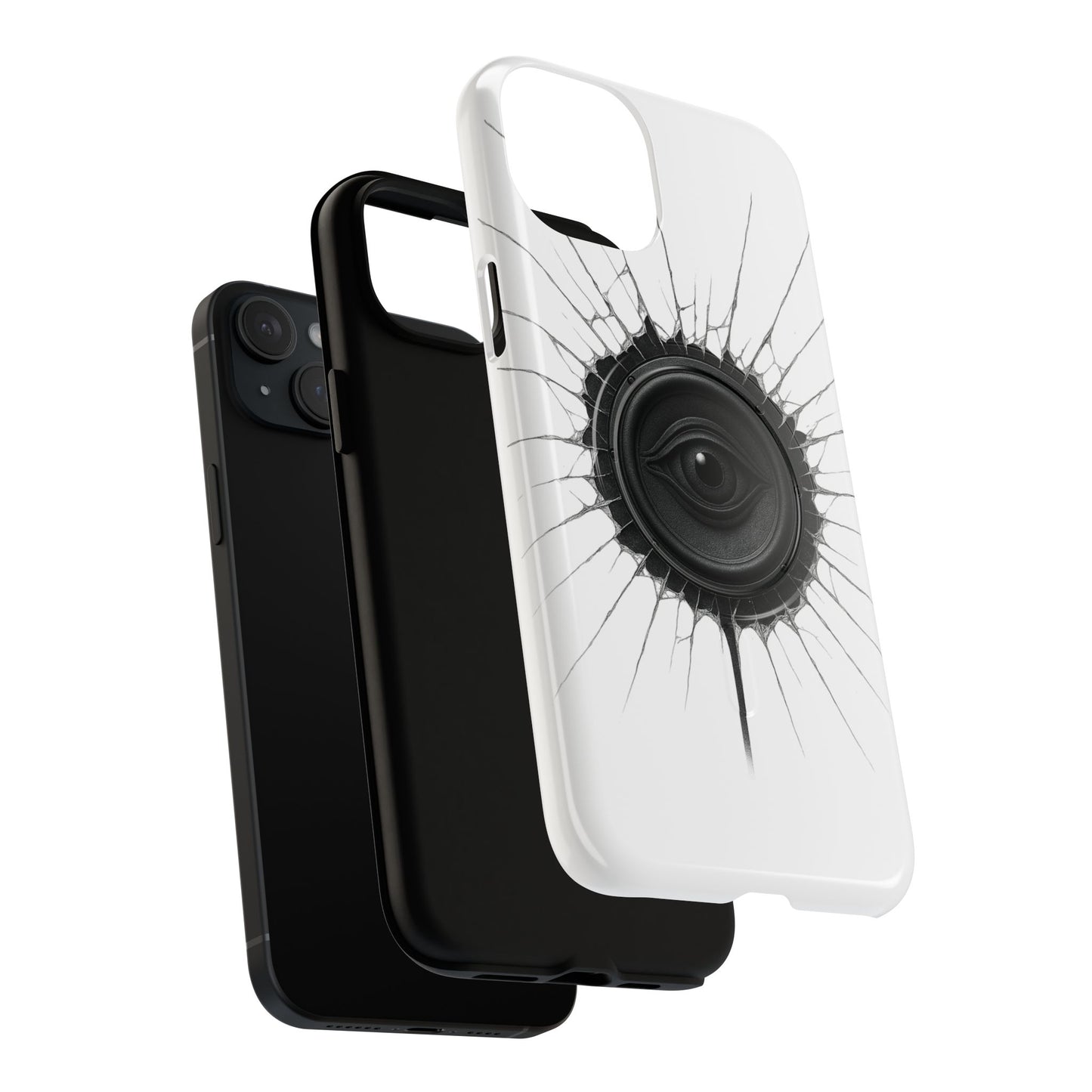 Surreal Eye Speaker Handyhülle – Kreatives Lautsprecher-Augen Design für Musik- & Kunstfans – Schutzhülle für iPhone & Android"