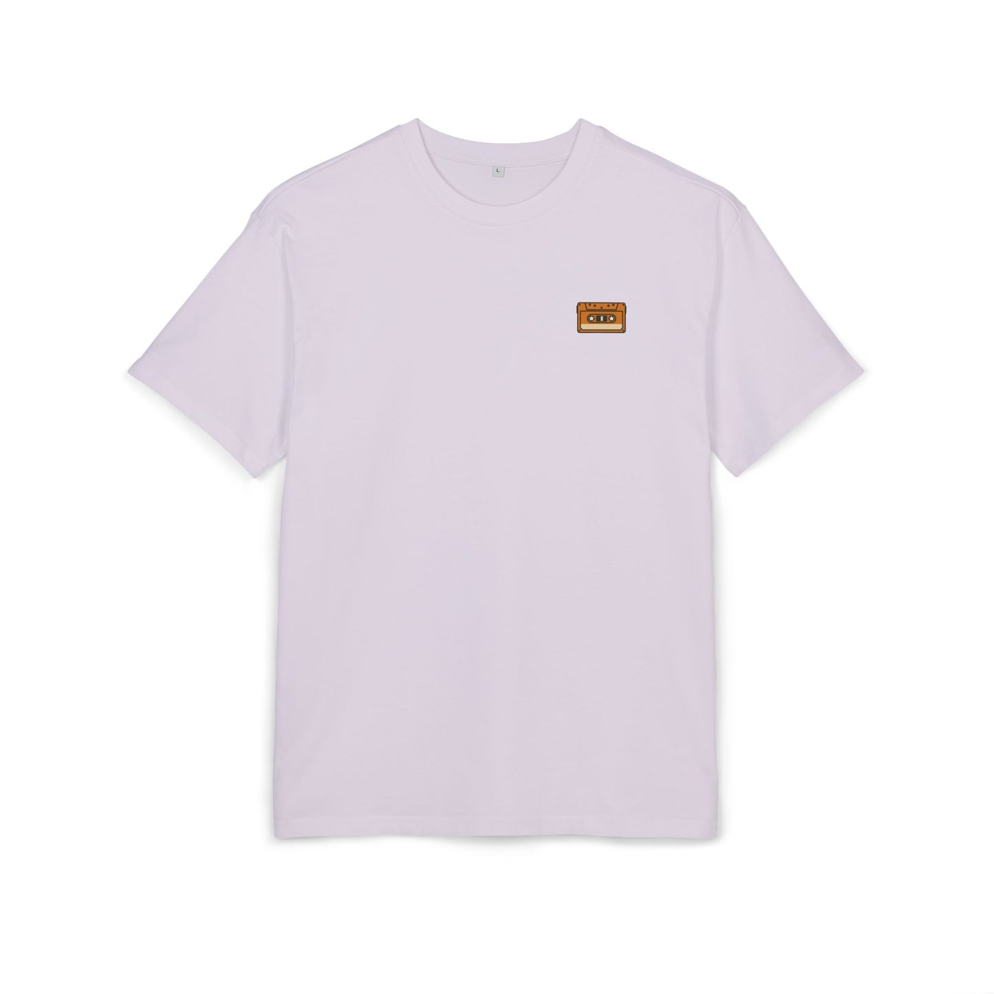 Retro Kassette T-Shirt (Brustprint) – Unisex Shirt mit Tape-Logo vorn & Bandsalat + TV Print hinten | Vintage Musik Design für Nostalgie-Fans