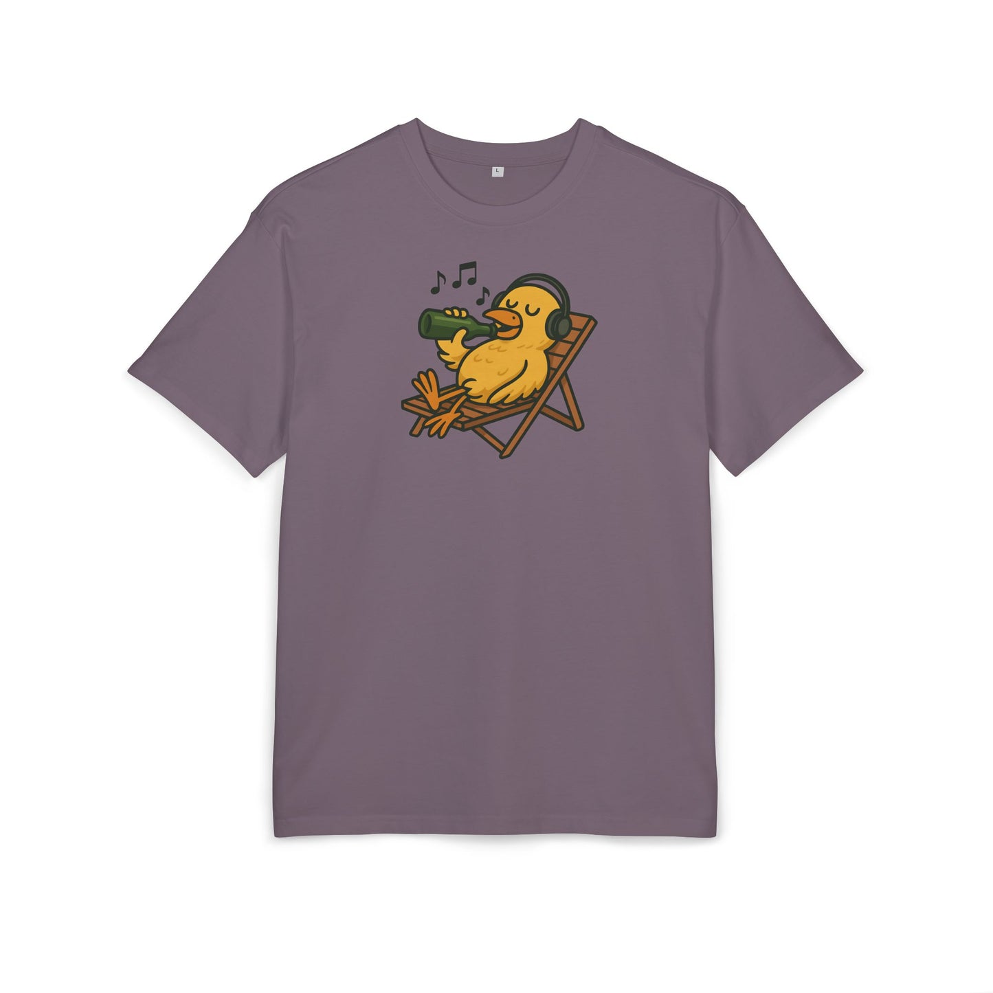 Chillente T-Shirt (Brustprint) – Lustiges Bier & Musik Motiv im Sommer-Look | Unisex Funshirt für Festival, Strand & Feierlaune