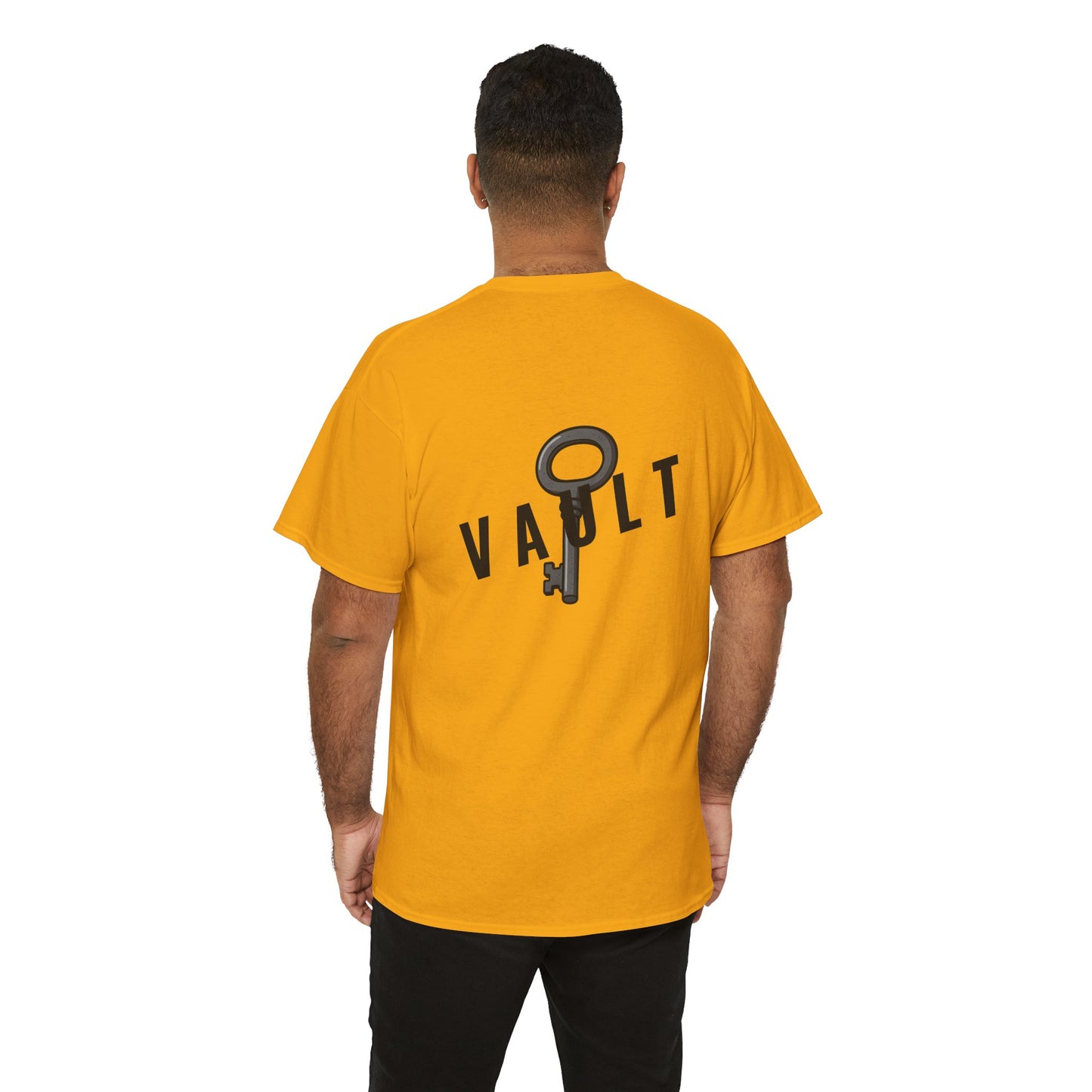 VAULT T-Shirt mit Schlüssel-Design (Rückenprint) – Unisex Heavy Cotton Tee | Nachhaltige Streetwear aus 100% Baumwolle