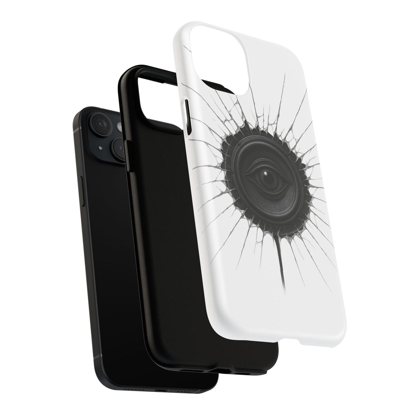 Surreal Eye Speaker Handyhülle – Kreatives Lautsprecher-Augen Design für Musik- & Kunstfans – Schutzhülle für iPhone & Android"