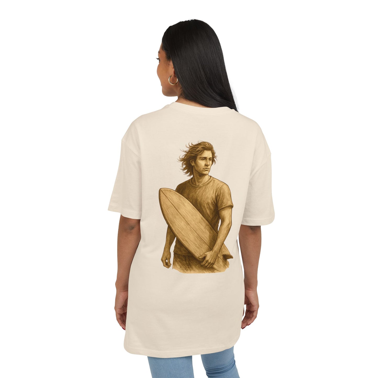 Retro Surfer T-Shirt (Brustprint) – Vintage Beach Style für Wellenreiter & Ocean-Lovers