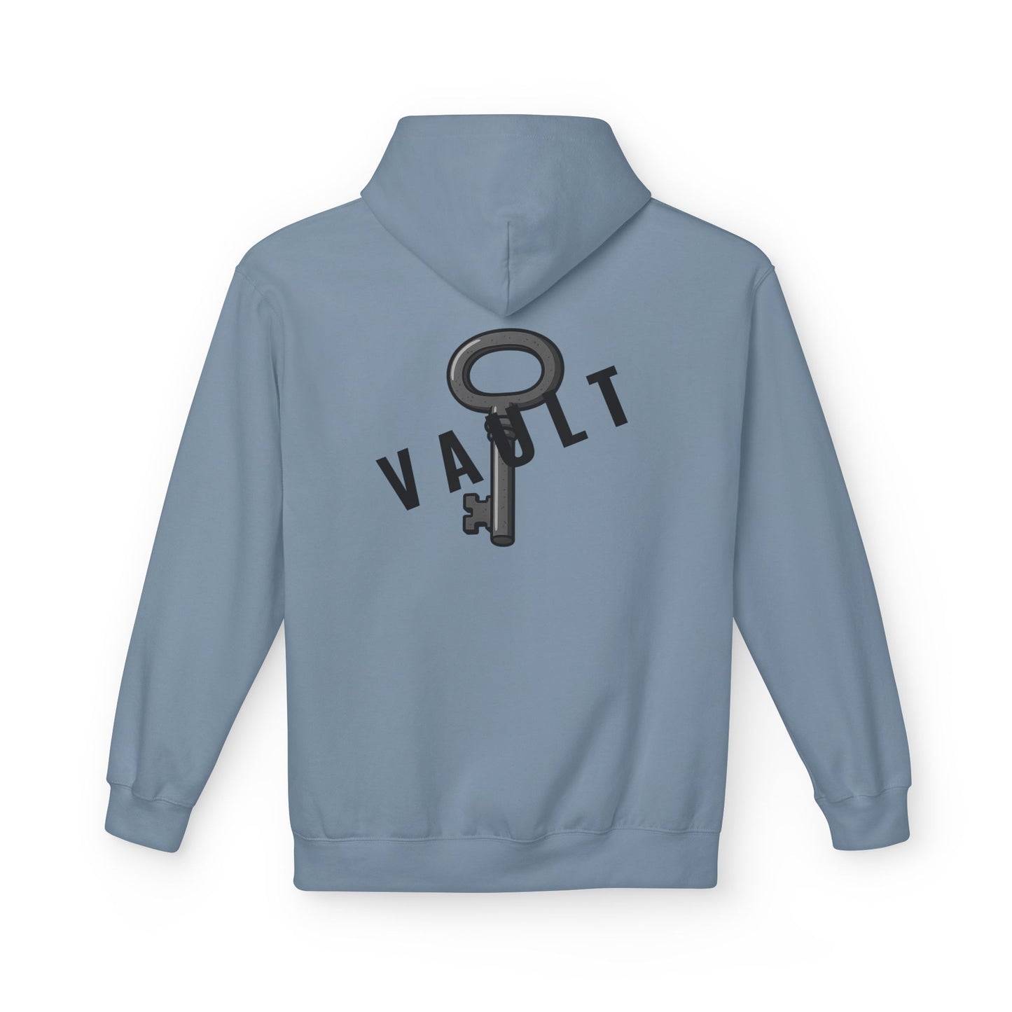VAULT Hoodie mit Schlüssel-Design (Rückenprint) – Unisex Midweight Fleece | Nachhaltige Streetwear mit Komfort & Stil