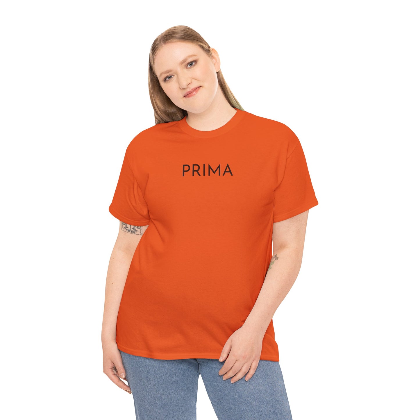 PRIMA T-Shirt (Brustprint) – Unisex Heavy Cotton Tee | Nachhaltige Streetwear aus 100% Baumwolle