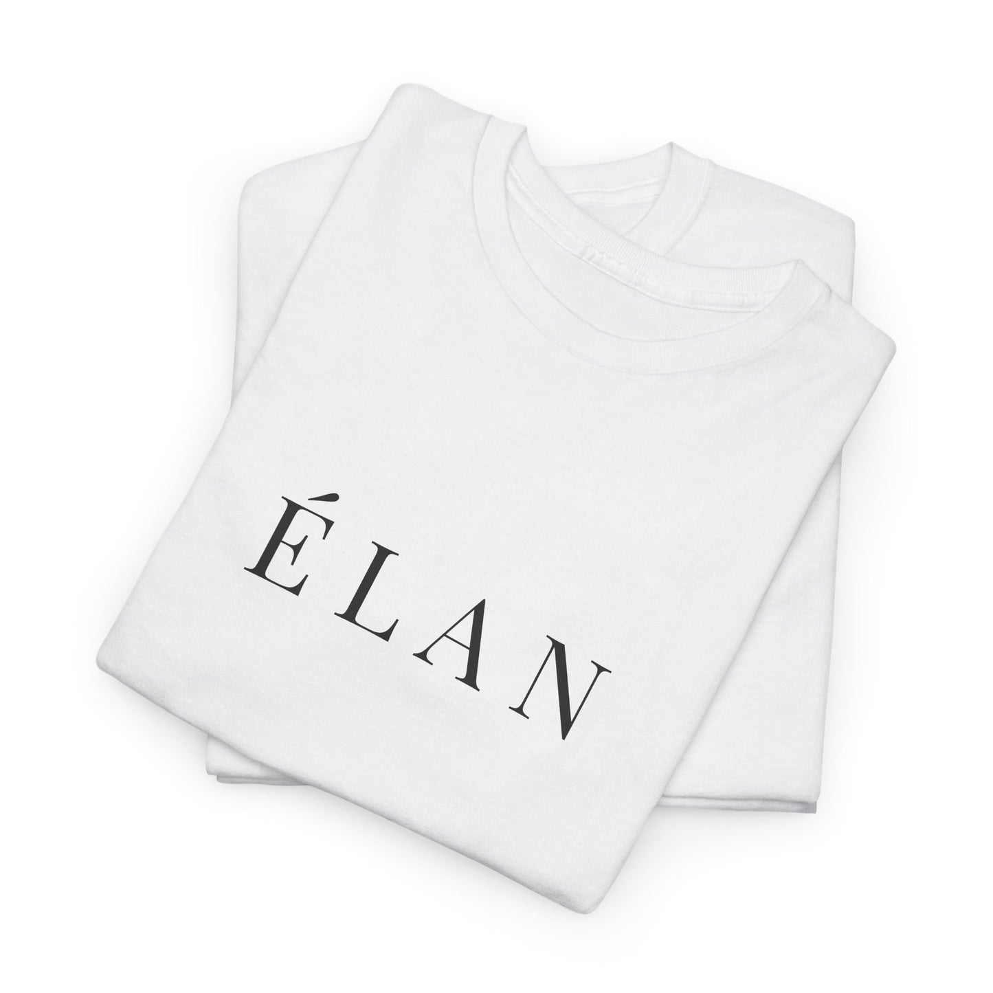Élan Unisex Heavy Cotton T-Shirt (Brustprint) – Stilvolles Premium-Shirt aus 100 % Baumwolle für zeitlosen Look und Komfort