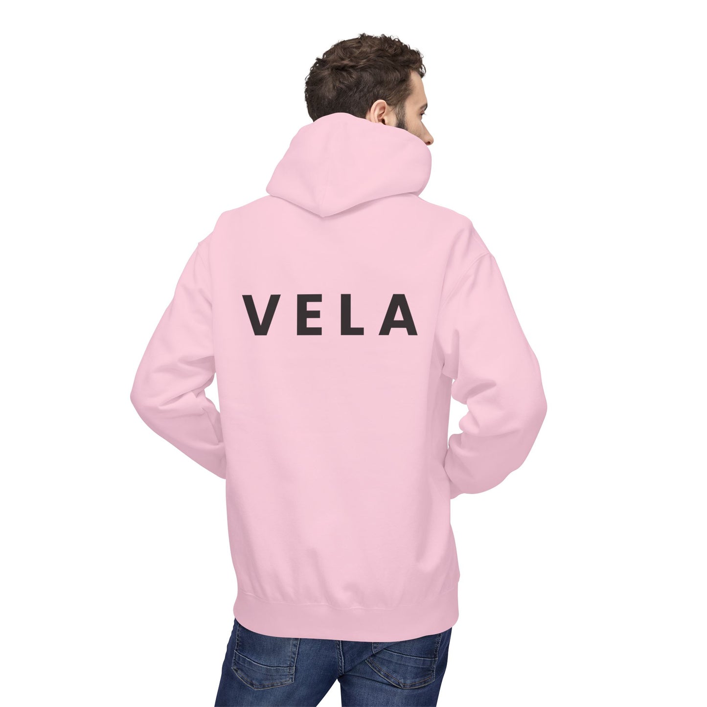 VELA Hoodie (Rückenprint) – Unisex Midweight Softstyle Fleece | Nachhaltige Streetwear mit Komfort & Stil
