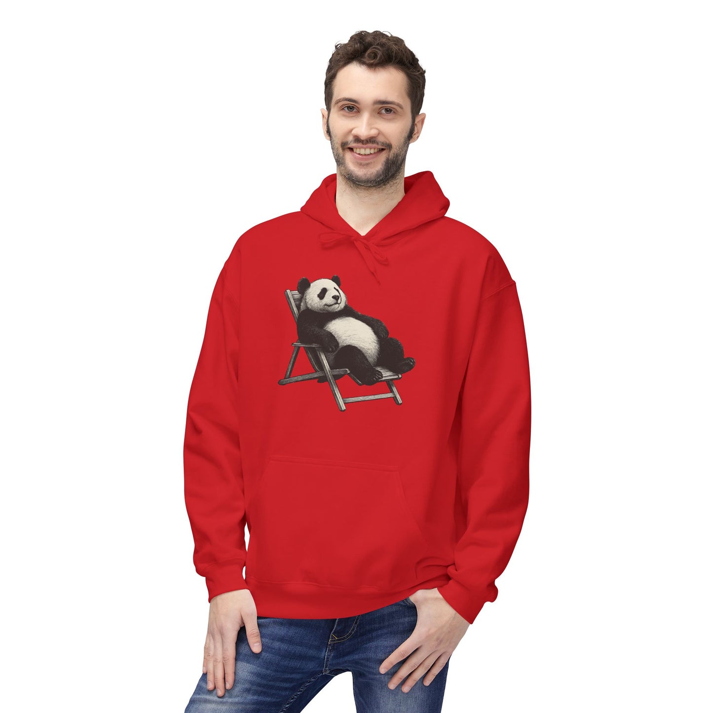 Chillender Panda (Brustprint) - Unisex Midweight Fleece | Nachhaltige Streetwear mit Komfort & Stil