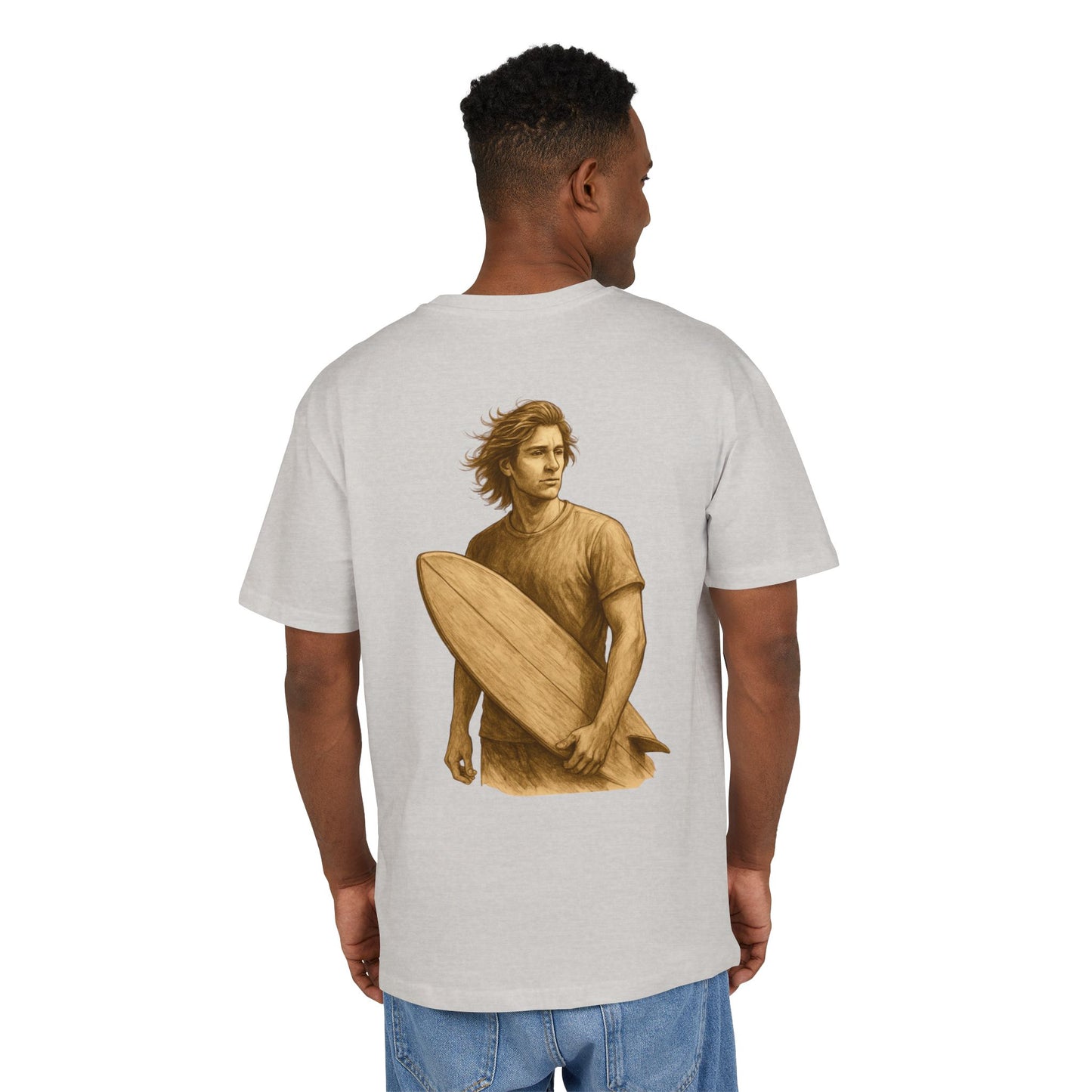 Retro Surfer T-Shirt (Brustprint) – Vintage Beach Style für Wellenreiter & Ocean-Lovers