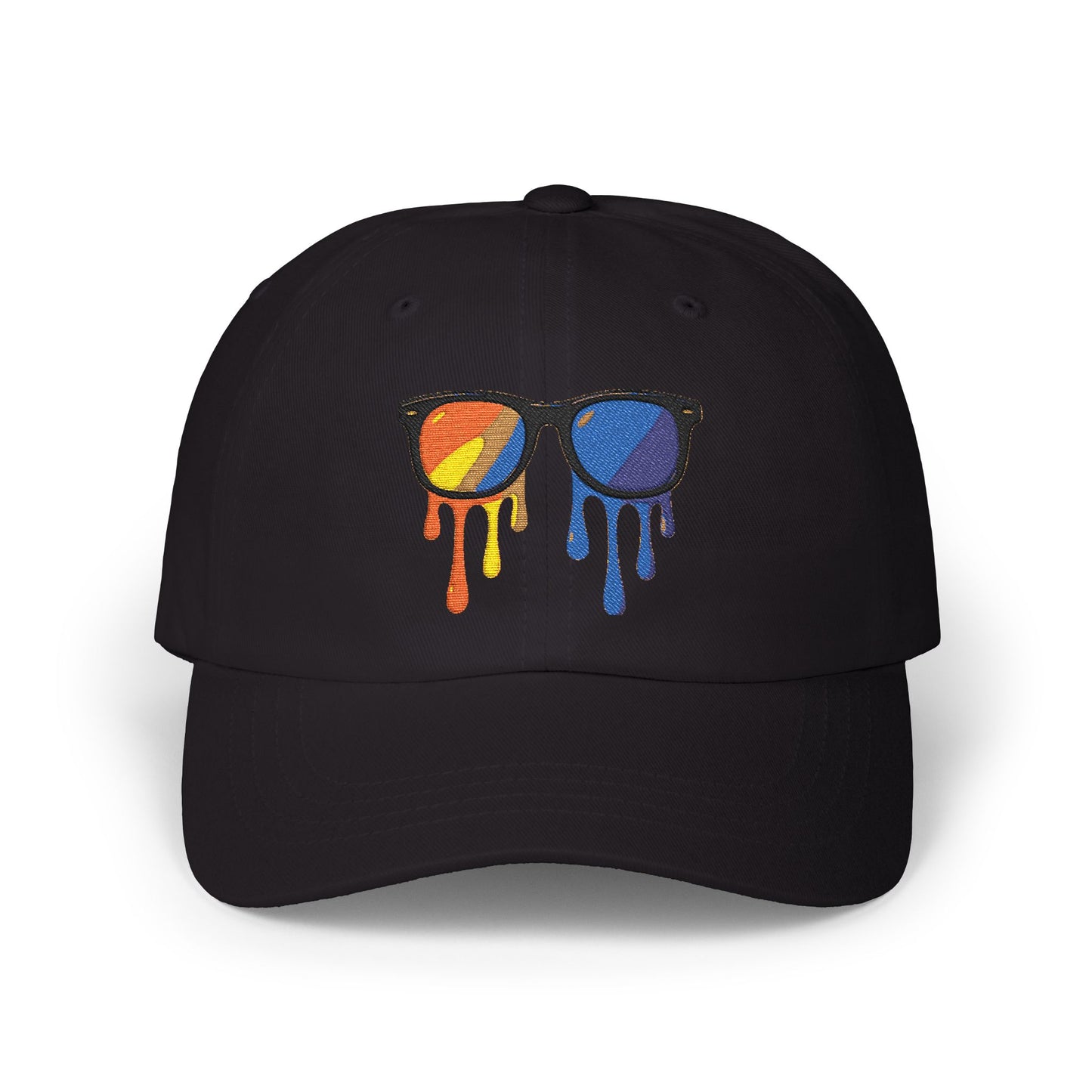 Melting Shades Cap – Stylische Unisex Basecap mit bunter, schmelzender Sonnenbrille | Sommer Accessoire für Festival, Freizeit & Streetwear