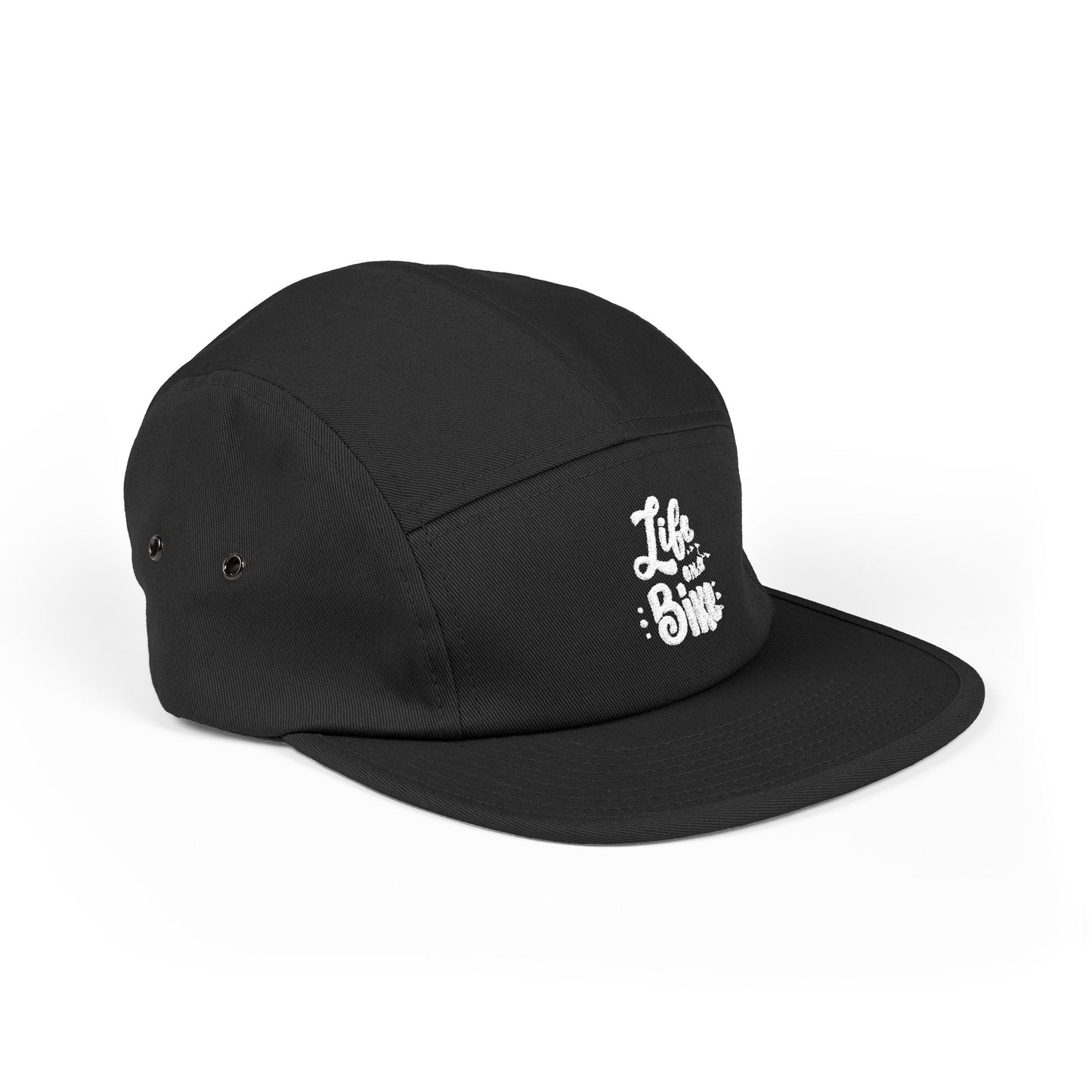 Life on a Bike – 5-Panel Cap mit Stickerei
