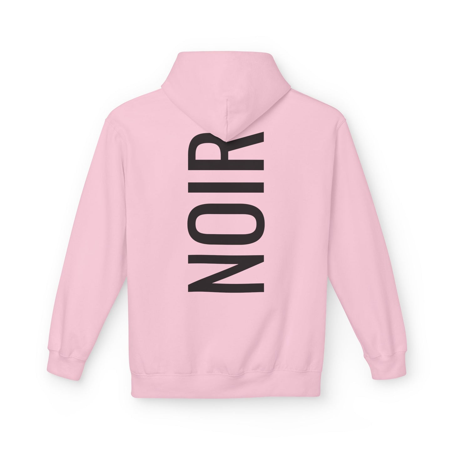 NOIR Hoodie Unisex (Rückenprint) – Nachhaltiger Midweight Fleece Kapuzenpullover mit Kängurutasche, Fair & OEKO-TEX zertifiziert