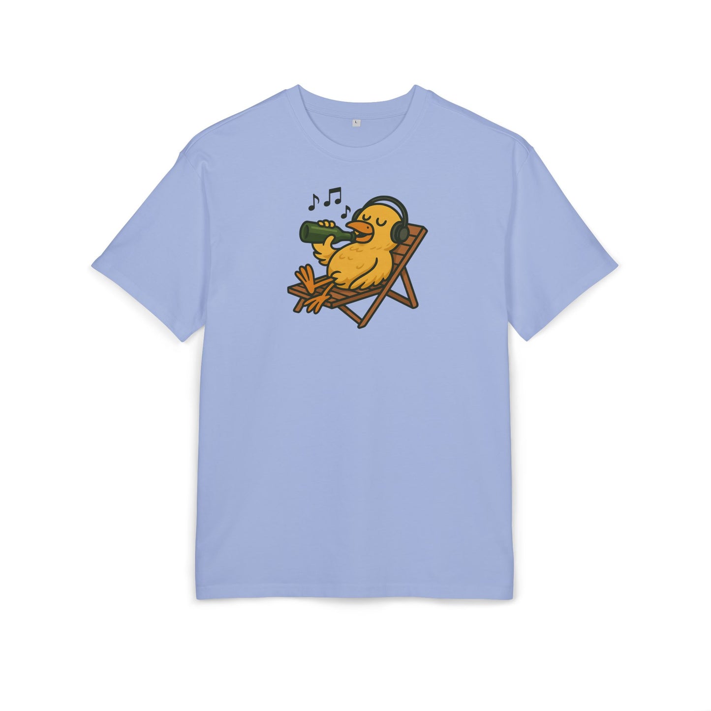 Chillente T-Shirt (Brustprint) – Lustiges Bier & Musik Motiv im Sommer-Look | Unisex Funshirt für Festival, Strand & Feierlaune
