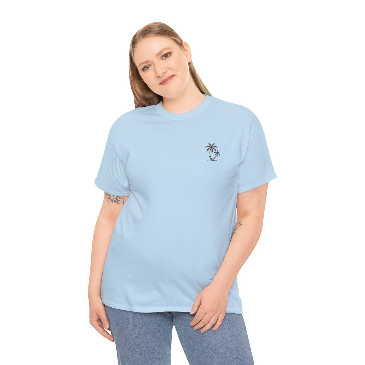 Palmen T-Shirt Unisex – Sommerliches Strandmotiv im Boho Look | Tropisches Design aus 100 % Baumwolle