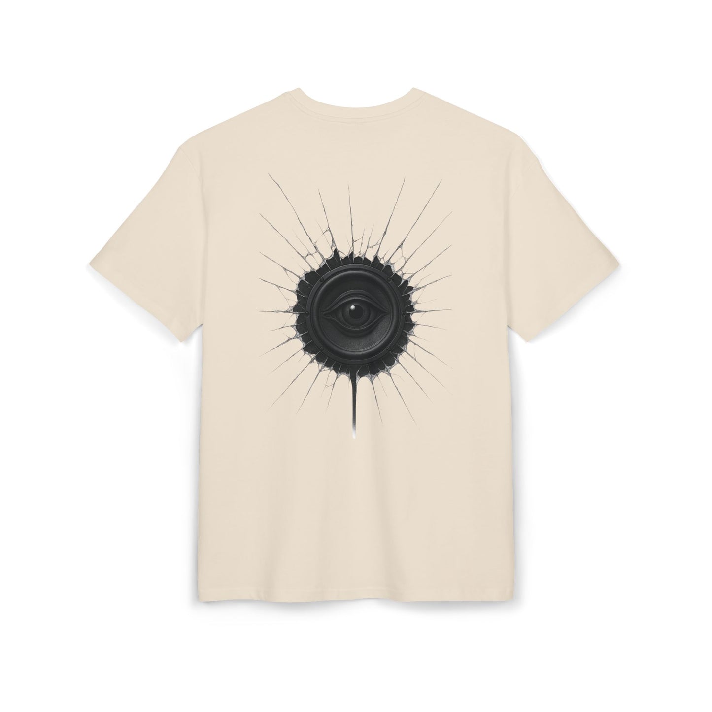 Surreal Sound T-Shirt – Lautsprecher mit Auge Design im Black & White Look – Unisex Streetwear für Musik- & Kunstfans