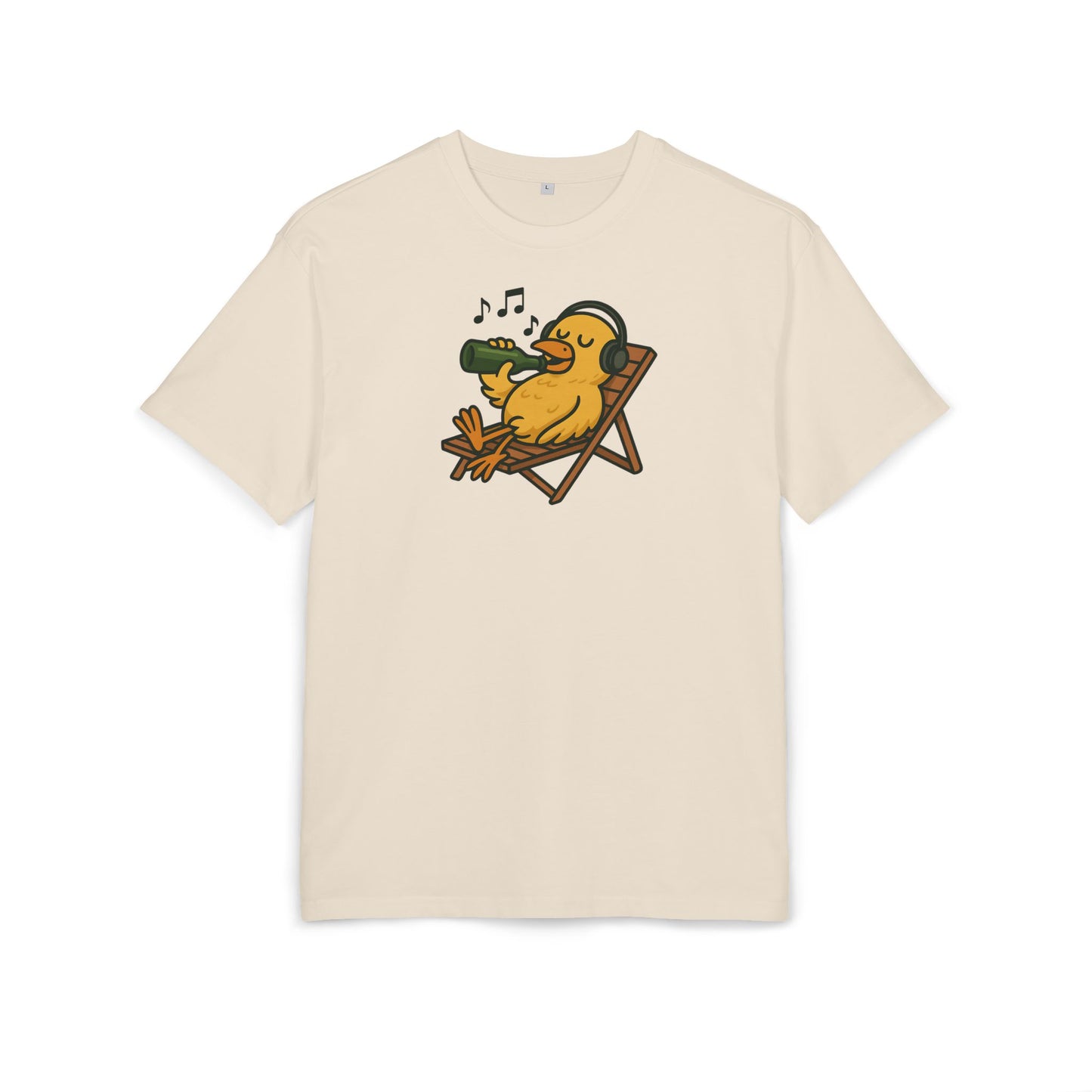 Chillente T-Shirt (Brustprint) – Lustiges Bier & Musik Motiv im Sommer-Look | Unisex Funshirt für Festival, Strand & Feierlaune
