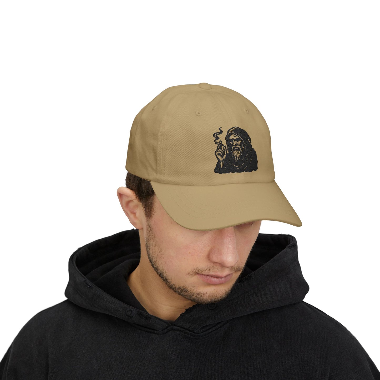 Dark Wizard Cap – Basecap mit Magier Motiv im Gothic & Tattoo Style – Unisex Streetwear Accessoire