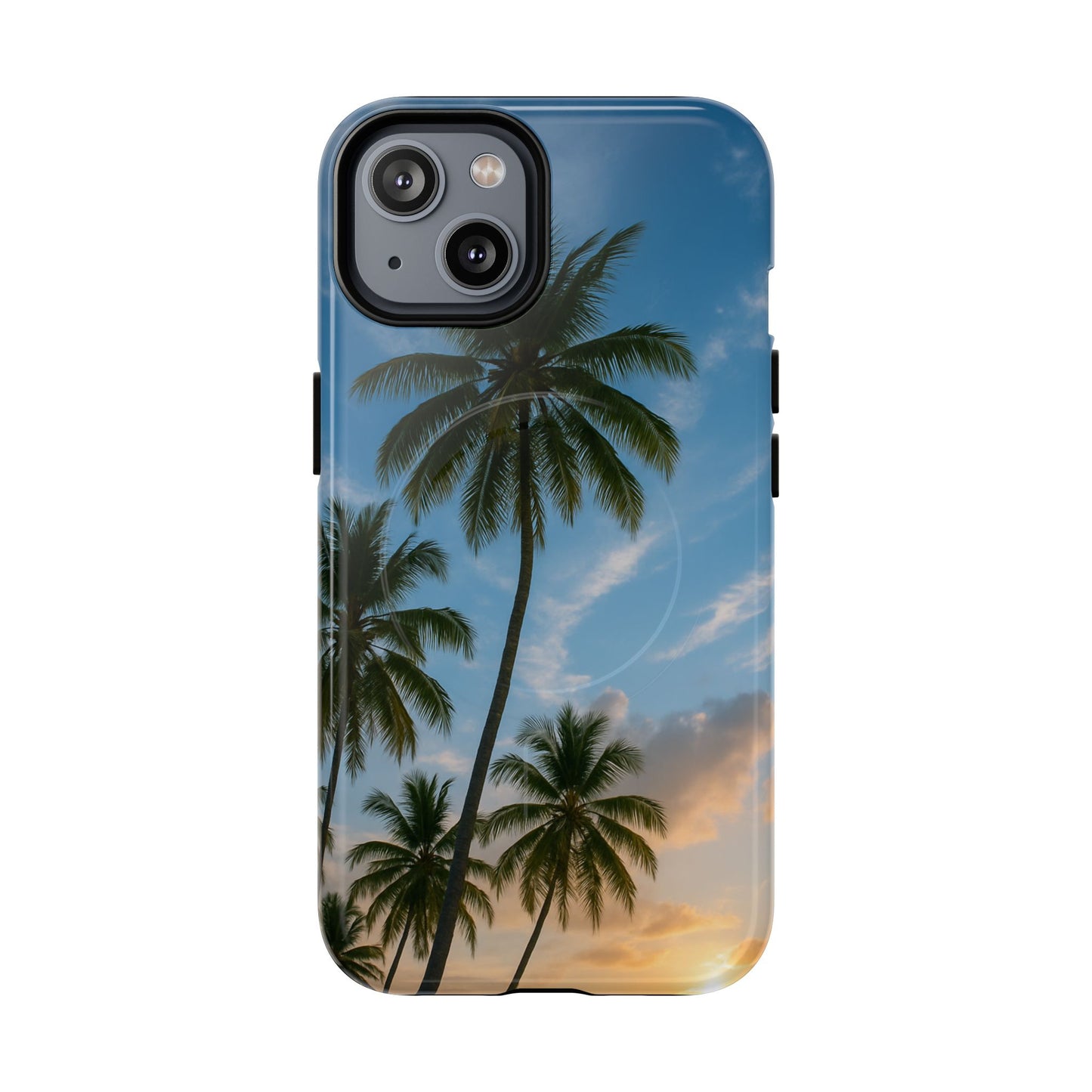 Tropische Sonnenuntergang Handyhülle mit Palmen – Sommer Vibes Case für iPhone & Android | Tropisches Strandmotiv