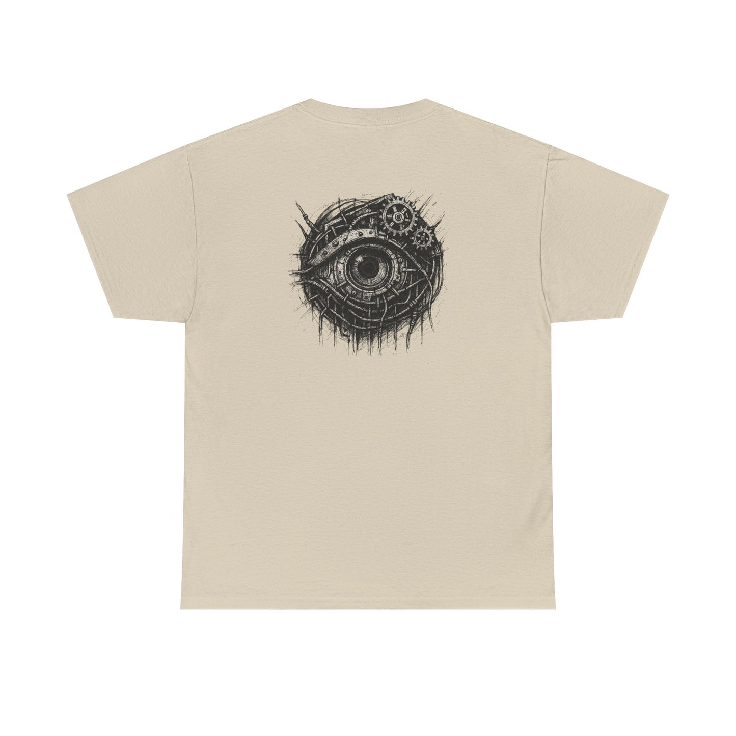 Biomechanisches Auge T-Shirt Unisex – Cyberpunk Zahnräder & Drähte Design | Futuristisches Cyborg Shirt für Sci-Fi & Gothic Fans