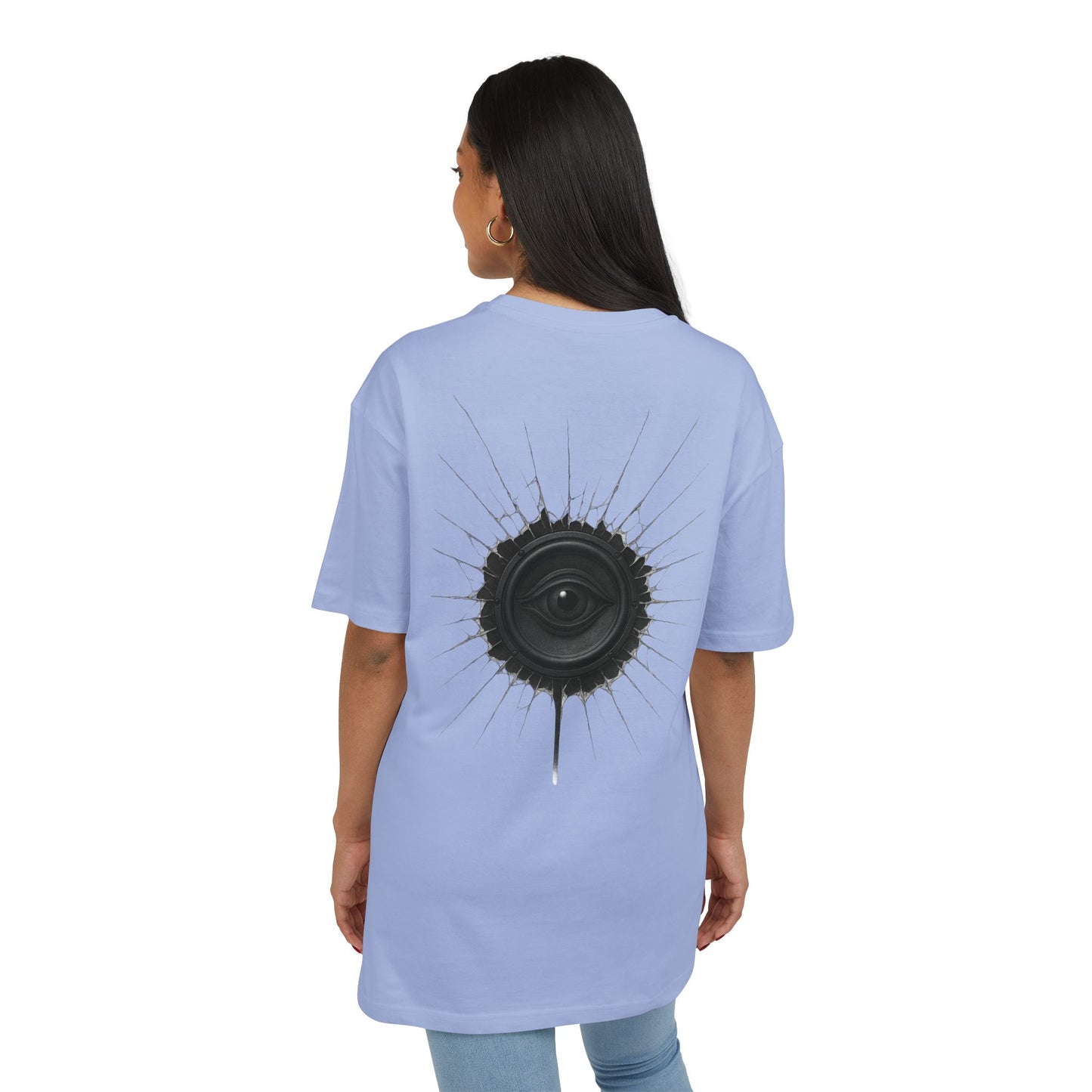 Surreal Sound T-Shirt – Lautsprecher mit Auge Design im Black & White Look – Unisex Streetwear für Musik- & Kunstfans