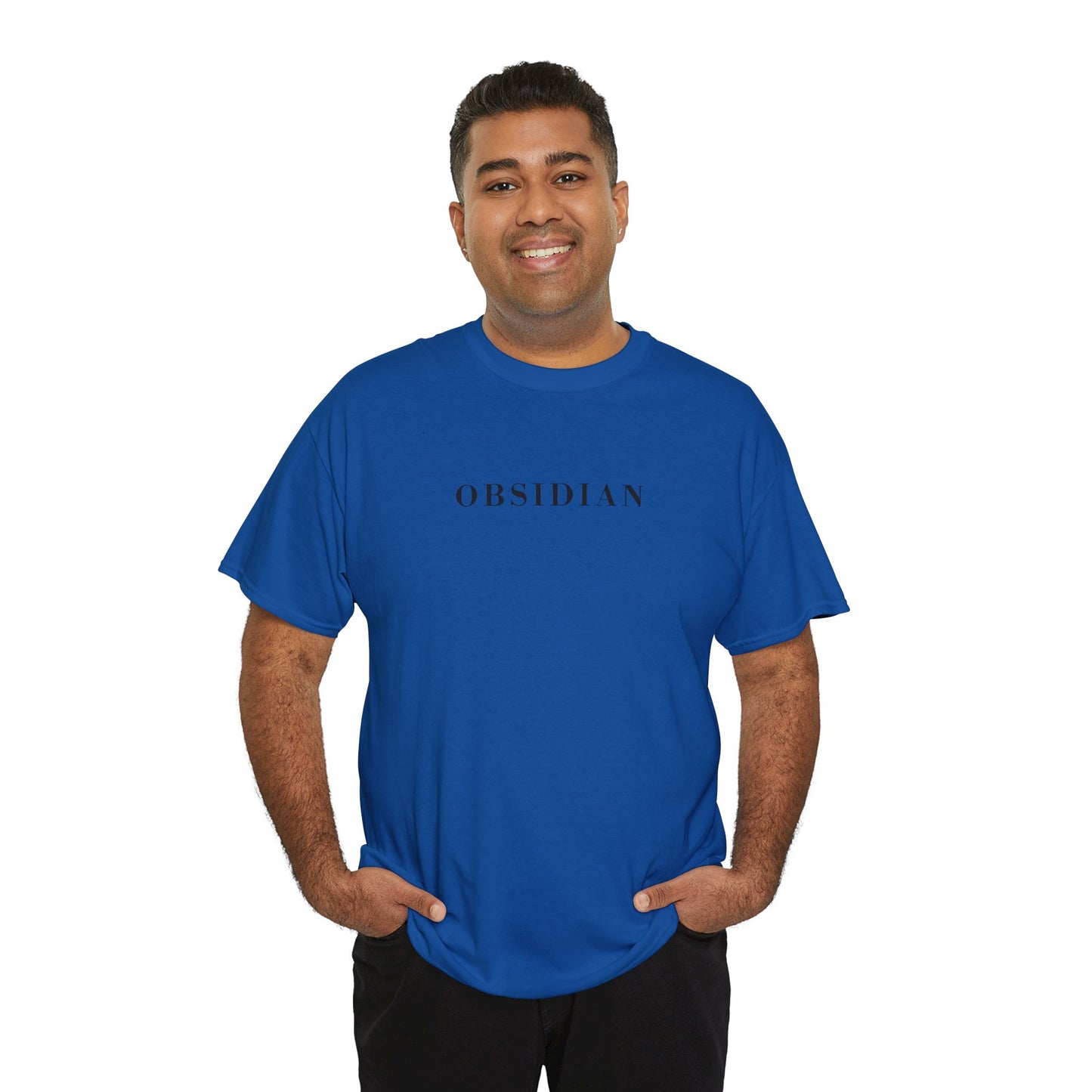 OBSIDIAN T-Shirt (Brustprint) – Unisex Heavy Cotton Tee | Nachhaltige Streetwear aus 100% Baumwolle