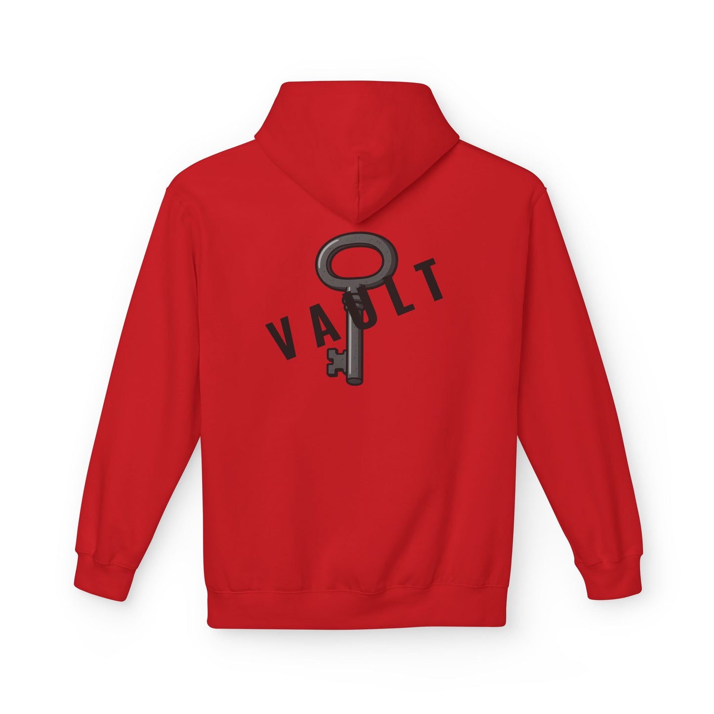 VAULT Hoodie mit Schlüssel-Design (Rückenprint) – Unisex Midweight Fleece | Nachhaltige Streetwear mit Komfort & Stil