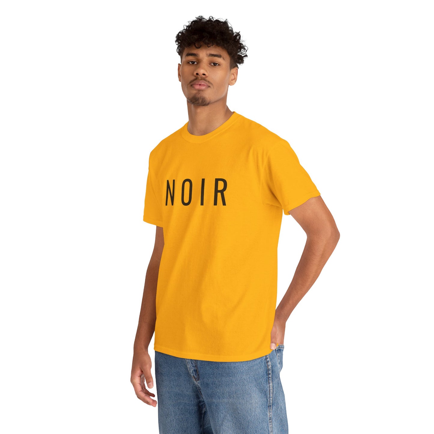 NOIR T-Shirt Unisex (Brustprint) – Nachhaltiges Heavy Cotton Tee aus 100% Baumwolle, Minimalistische Streetwear & Geschenkidee