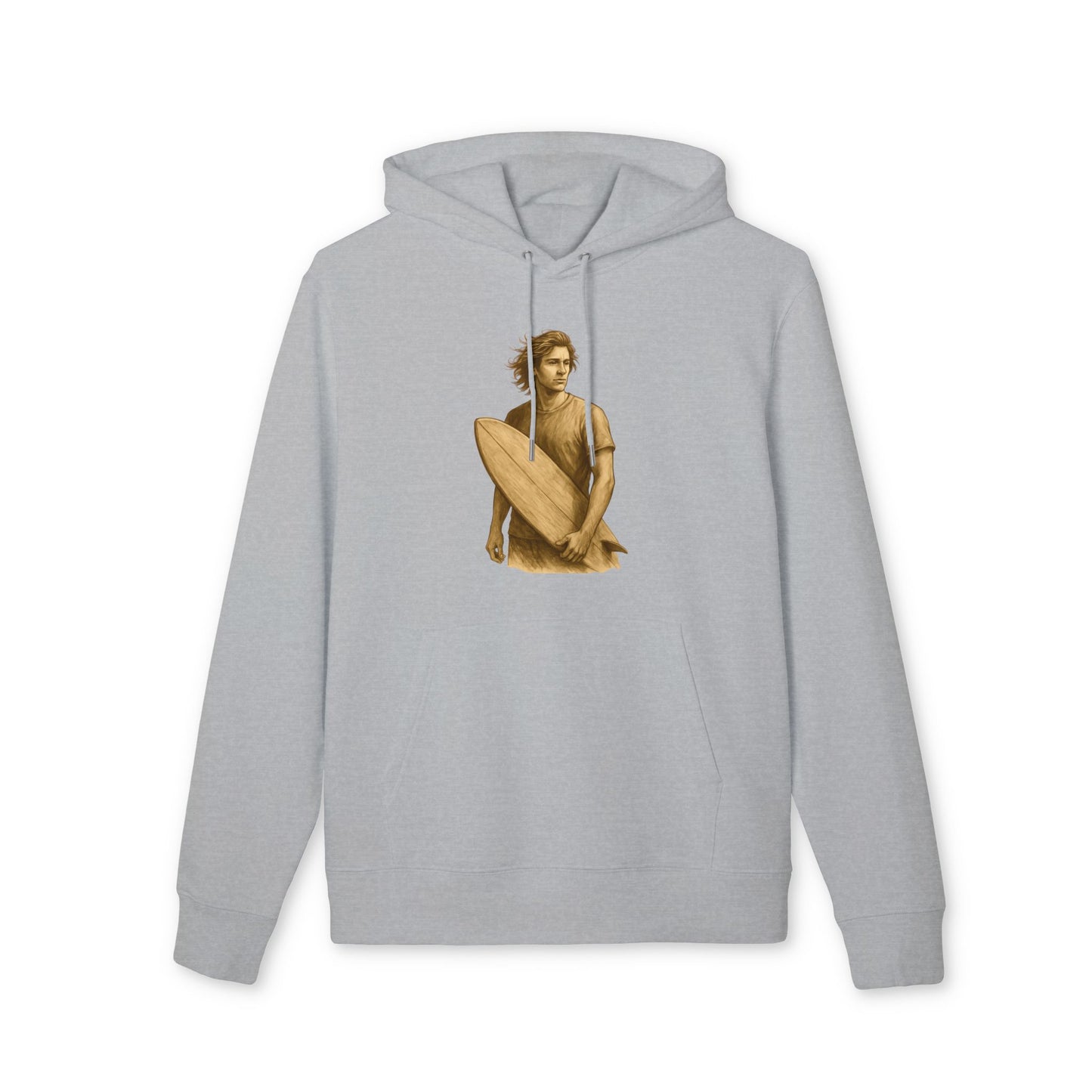 Surfer Hoodie Unisex (Brustprint) – Oversized Kapuzenpullover mit Surfer-Print | Retro Beach Style für Männer & Frauen