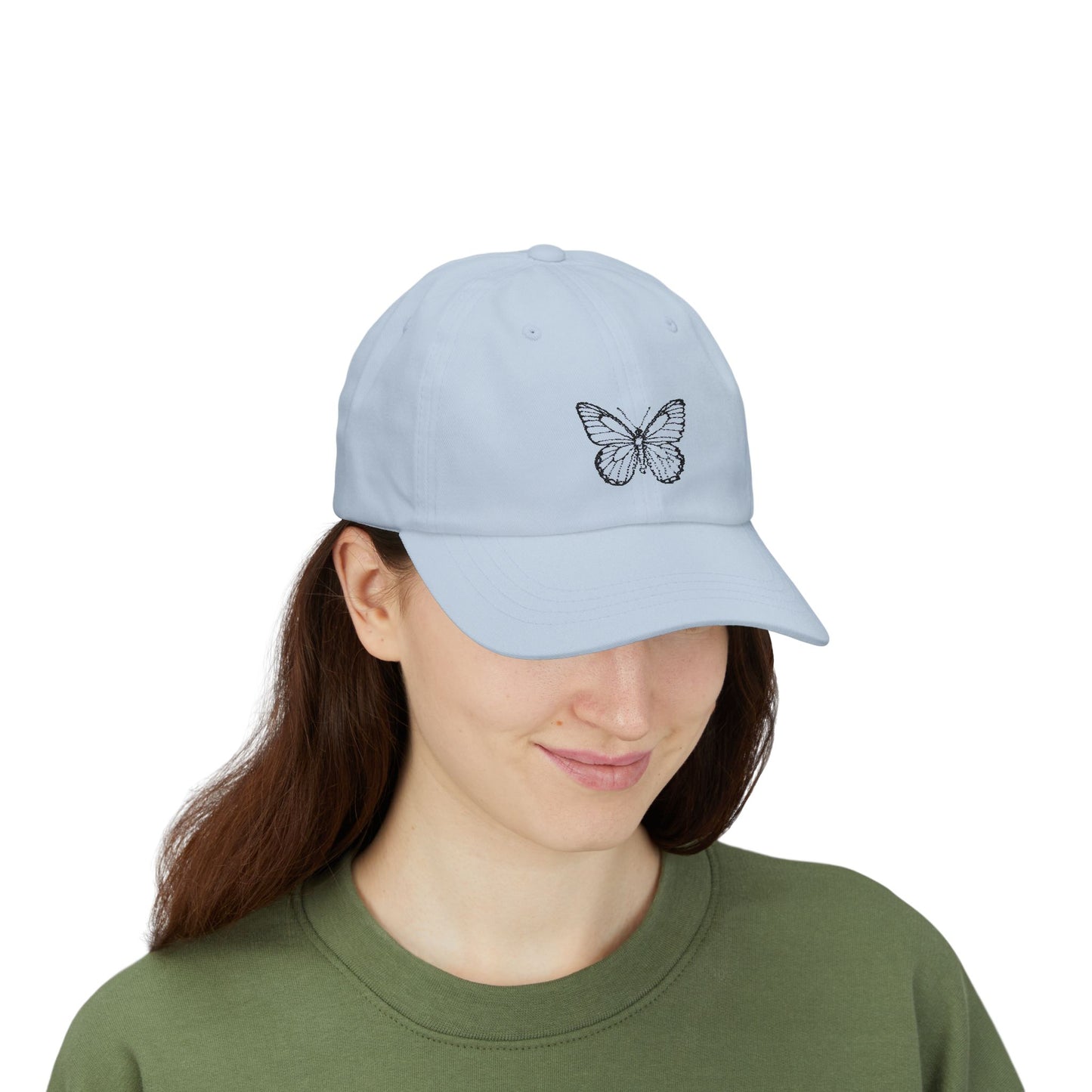 Schmetterling Cap Unisex – Stylische Kappe mit Line Art Design | Verstellbare Basecap aus Baumwolle für Alltag & Freizeit