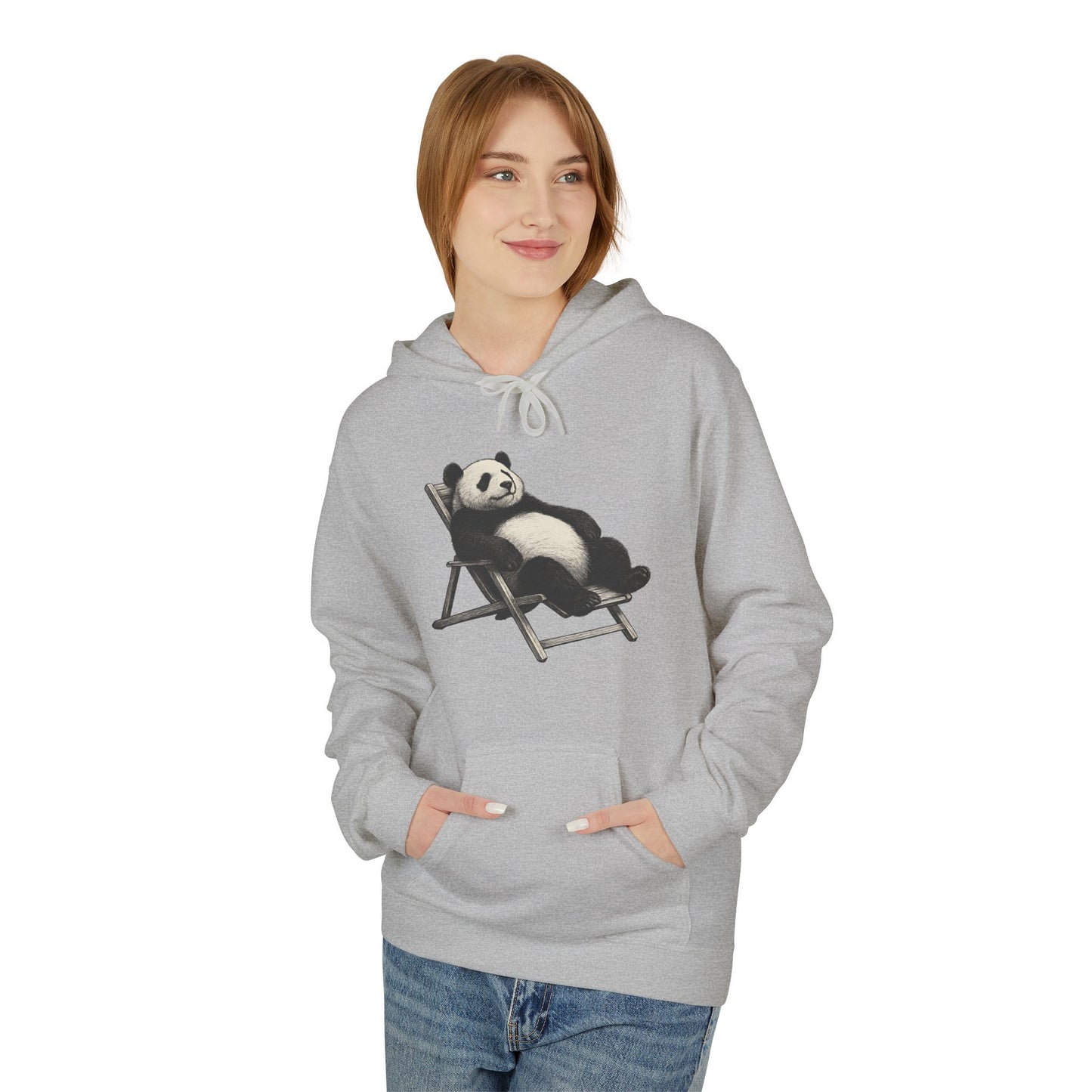 Chillender Panda (Brustprint) - Unisex Midweight Fleece | Nachhaltige Streetwear mit Komfort & Stil