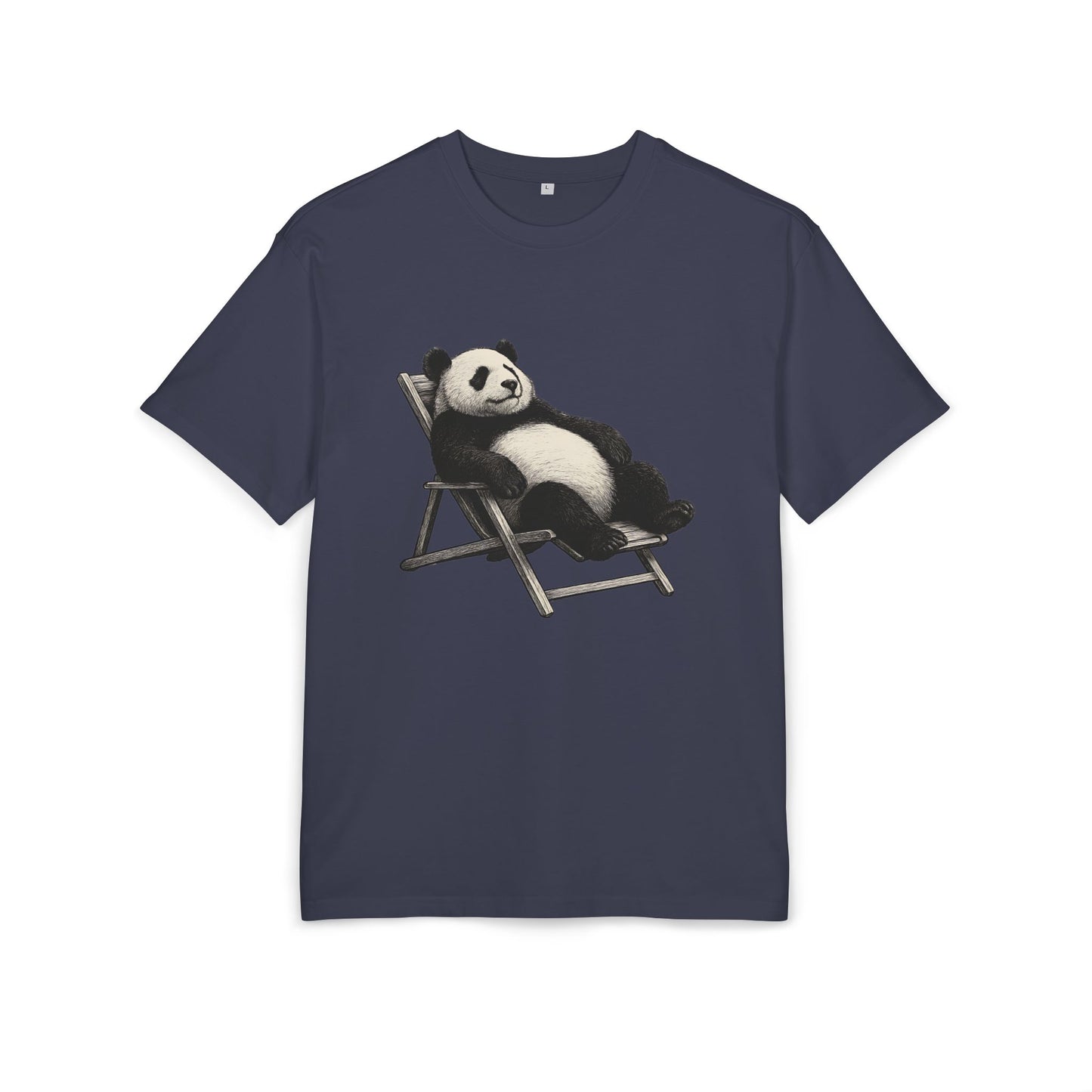 Chillender Panda (Brustprint) – Cooles Tiermotiv | Unisex Funshirt