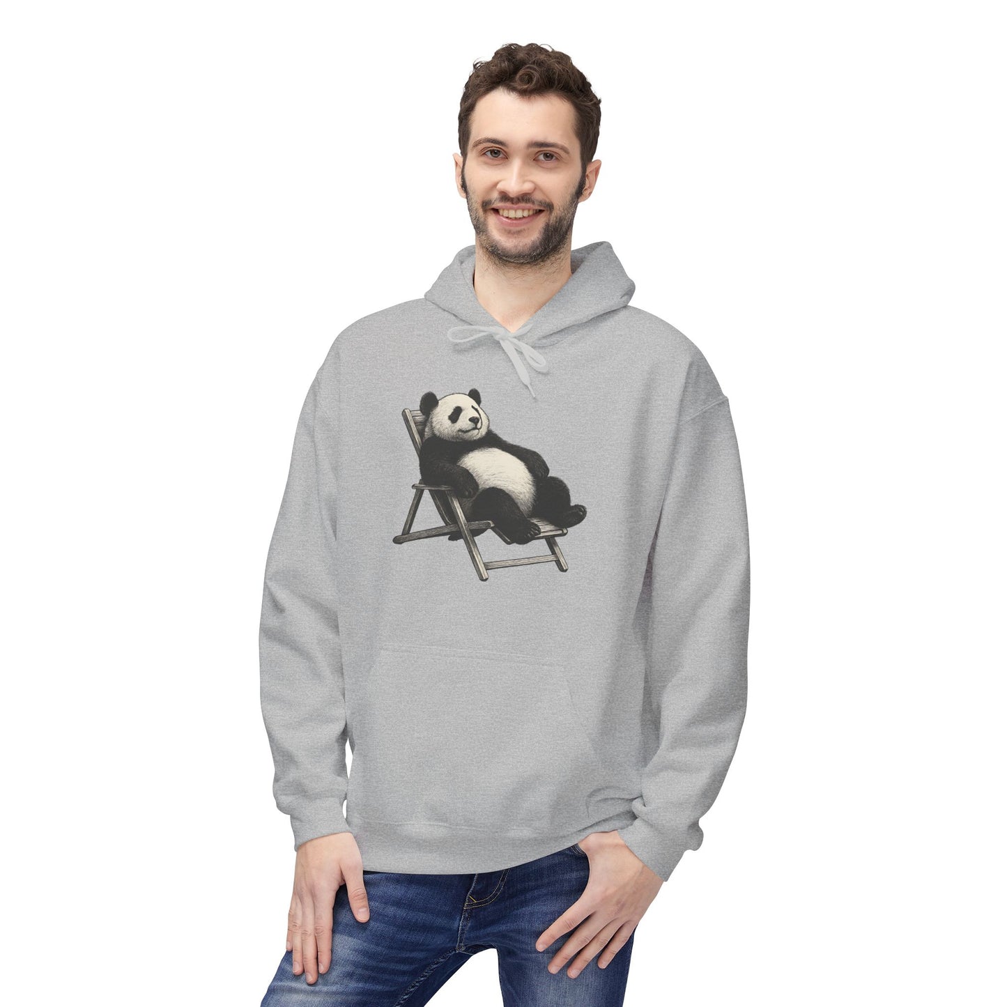 Chillender Panda (Brustprint) - Unisex Midweight Fleece | Nachhaltige Streetwear mit Komfort & Stil