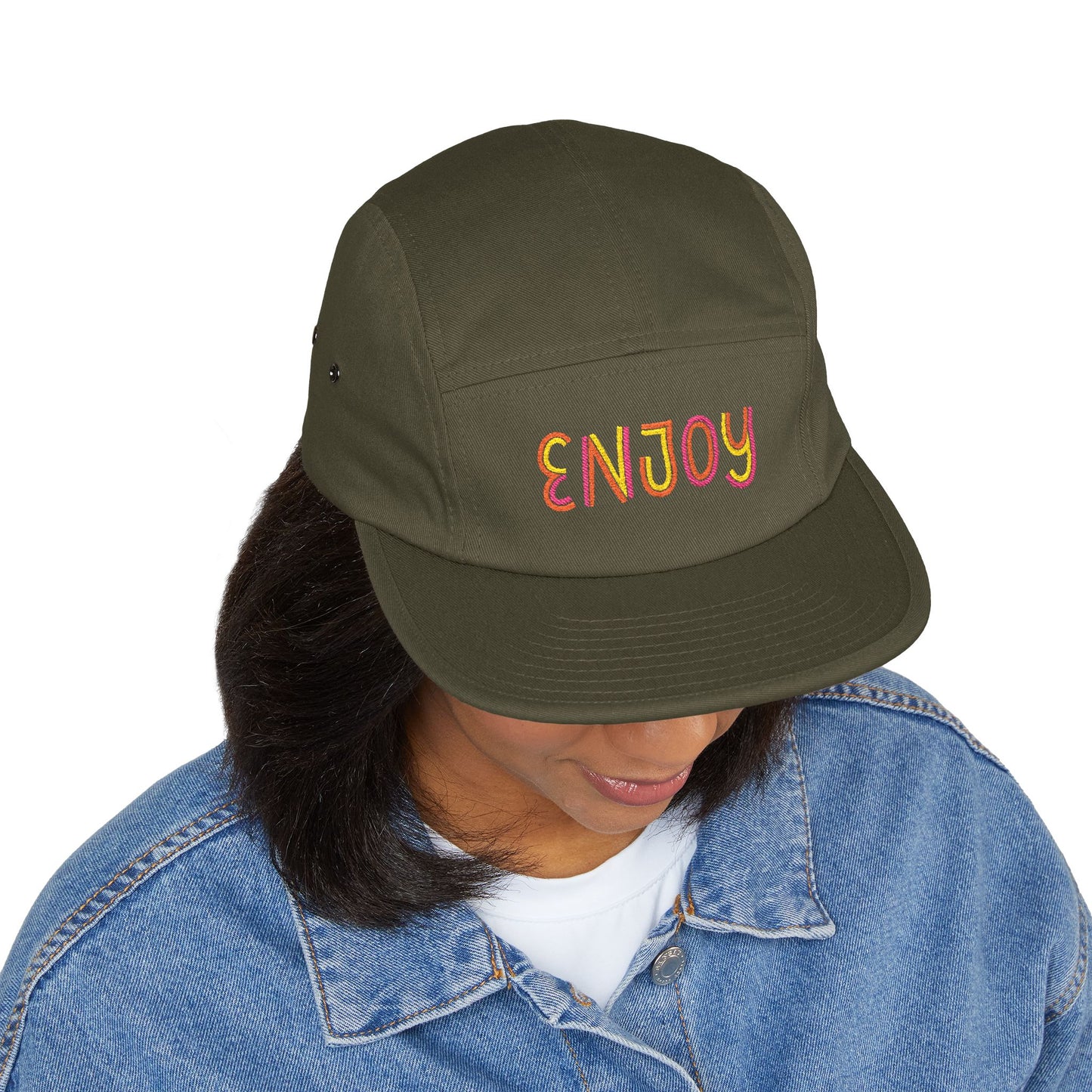 Enjoy – 5-Panel Cap mit Stickerei