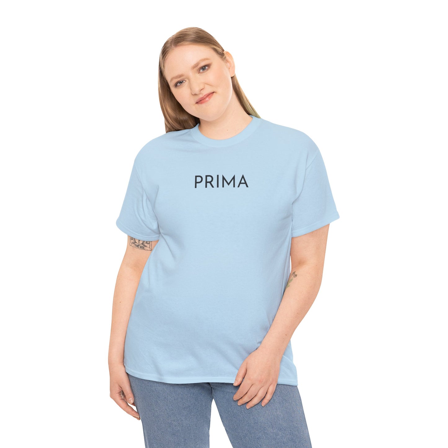 PRIMA T-Shirt (Brustprint) – Unisex Heavy Cotton Tee | Nachhaltige Streetwear aus 100% Baumwolle