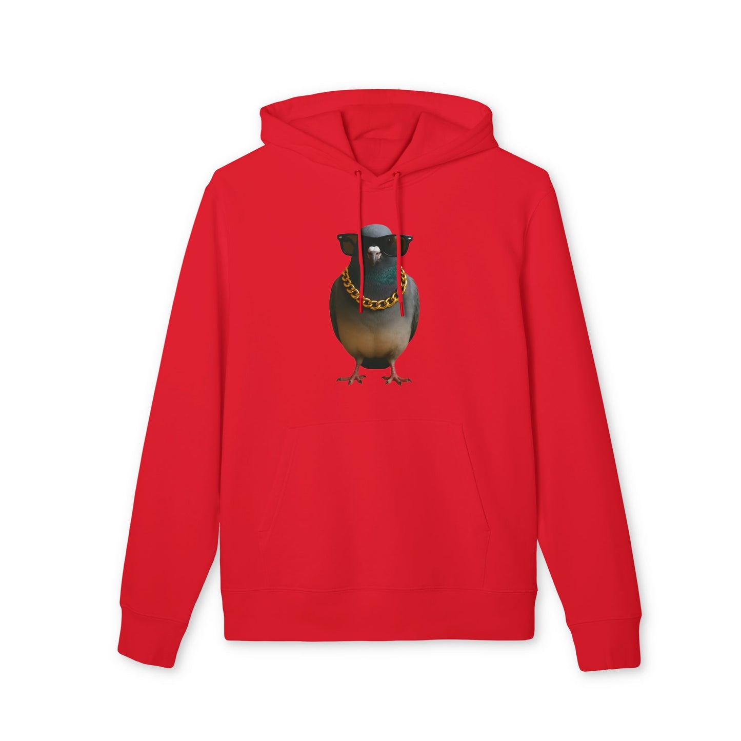Gangster Taube Hoodie (Brustprint) – Lustiger Streetstyle Kapuzenpullover mit Vogel Motiv – Oversize Unisex Hoodie für Herren & Damen