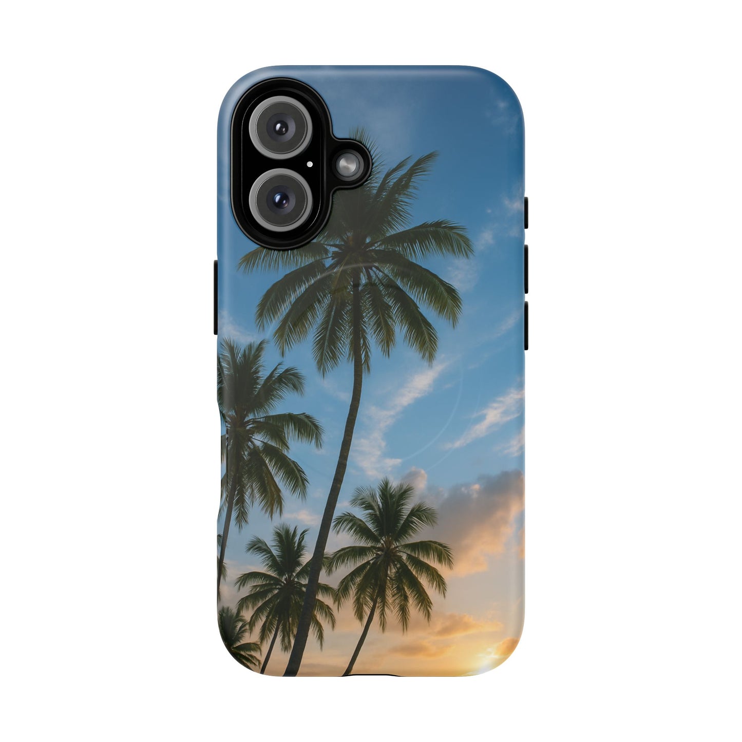 Tropische Sonnenuntergang Handyhülle mit Palmen – Sommer Vibes Case für iPhone & Android | Tropisches Strandmotiv