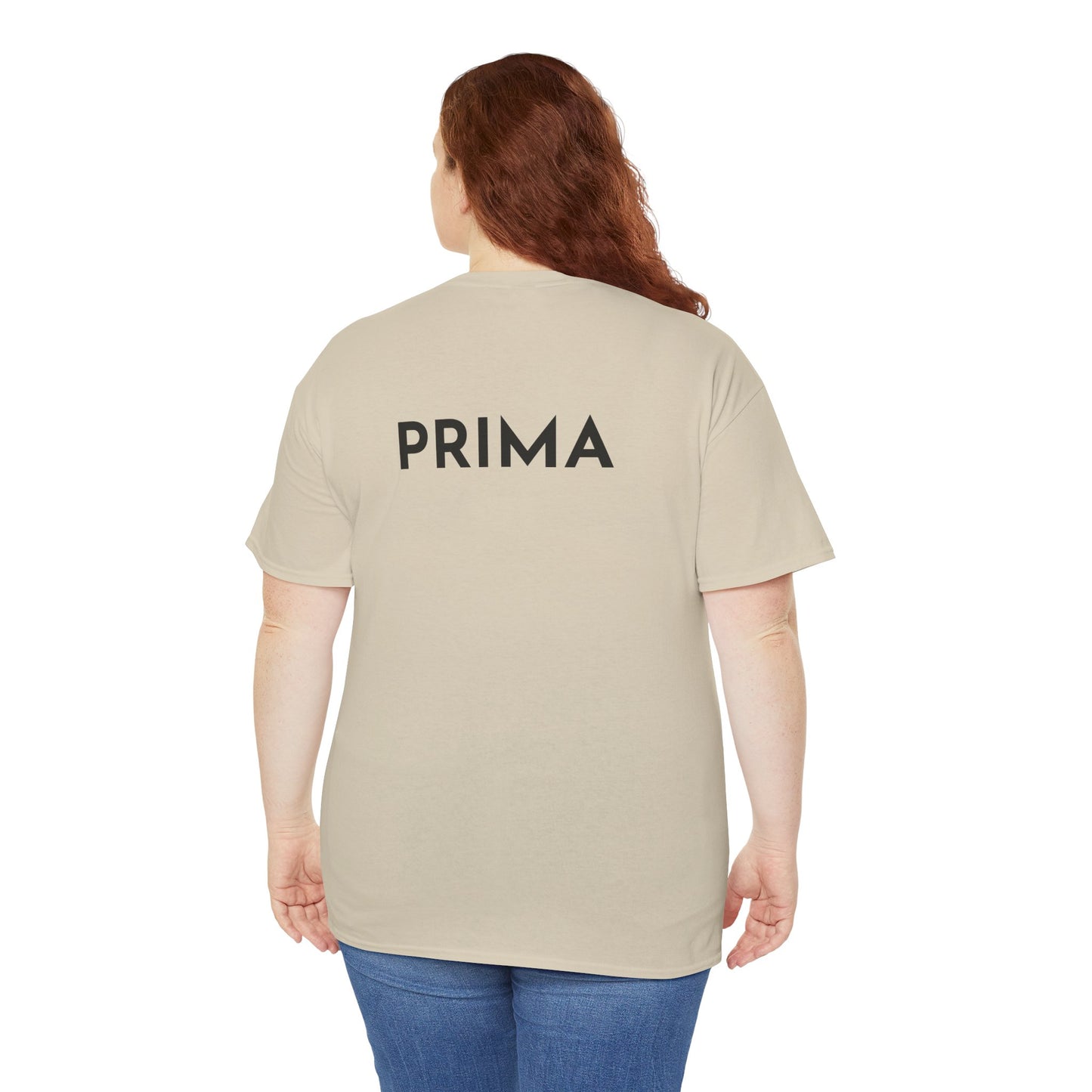 PRIMA T-Shirt (Rückenprint) – Unisex Heavy Cotton Tee | Nachhaltige Streetwear aus 100% Baumwolle