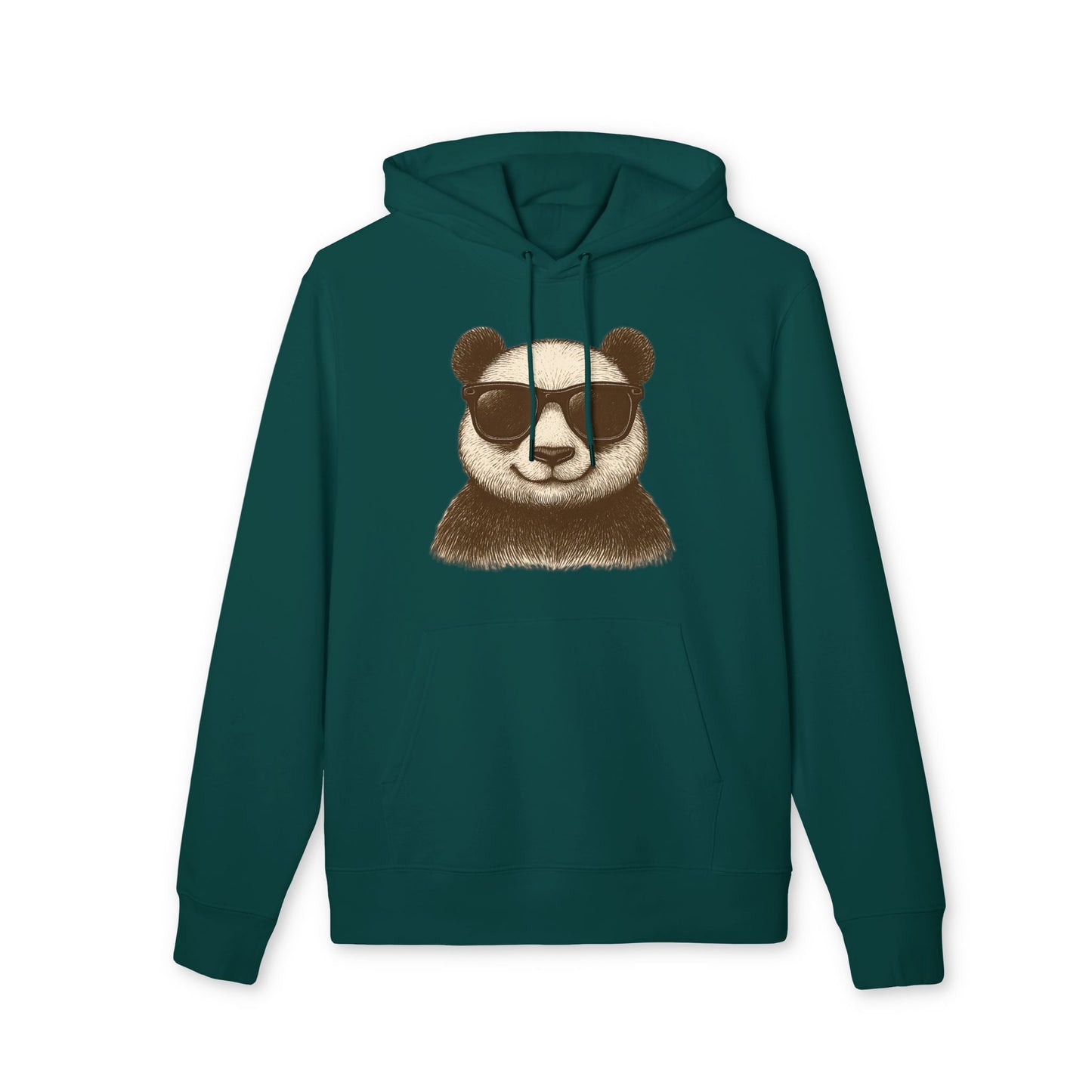 Panda Hoodie mit Sonnenbrille (Brustprint) – Cooler Unisex Kapuzenpullover im Oversize Streetwear Look
