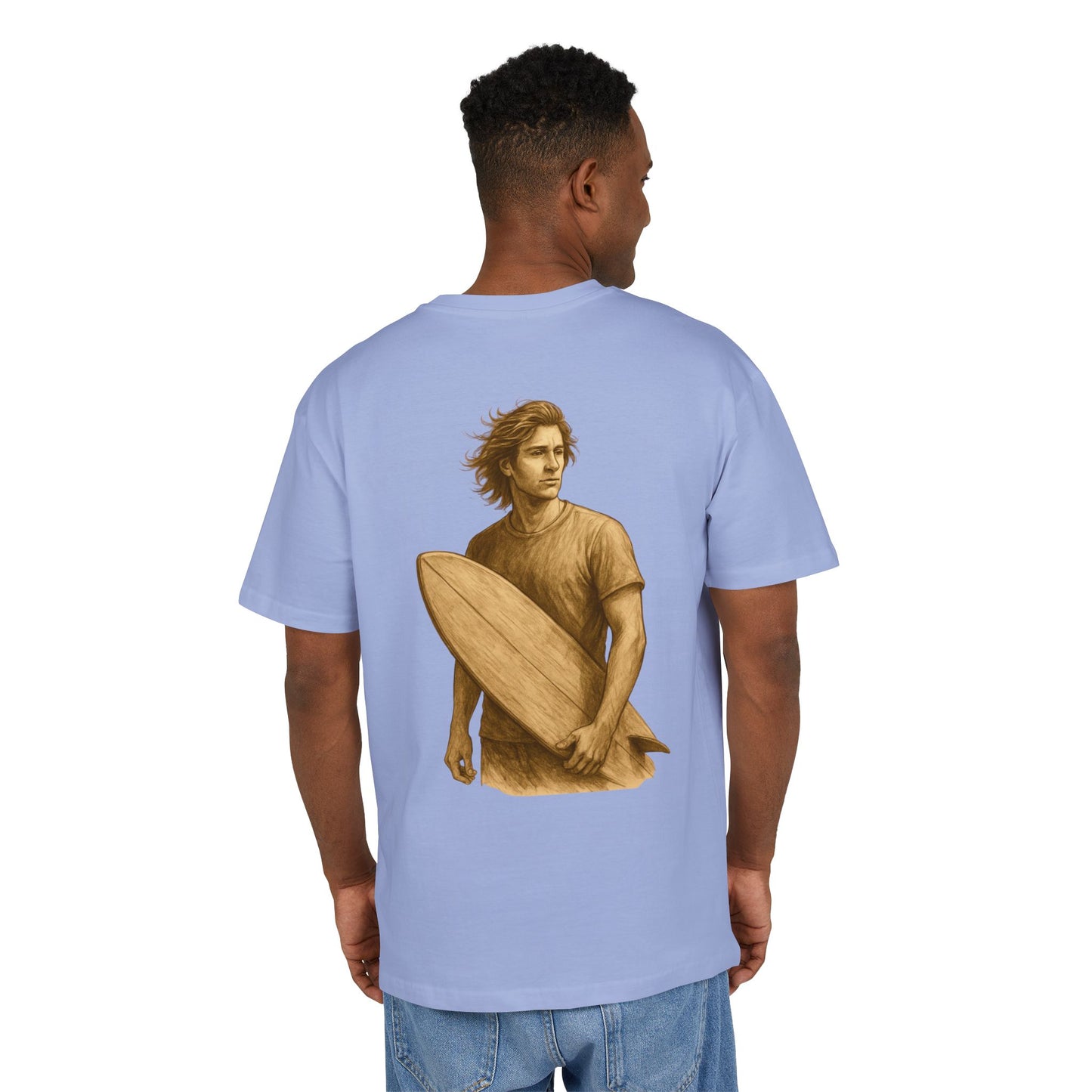 Retro Surfer T-Shirt (Brustprint) – Vintage Beach Style für Wellenreiter & Ocean-Lovers